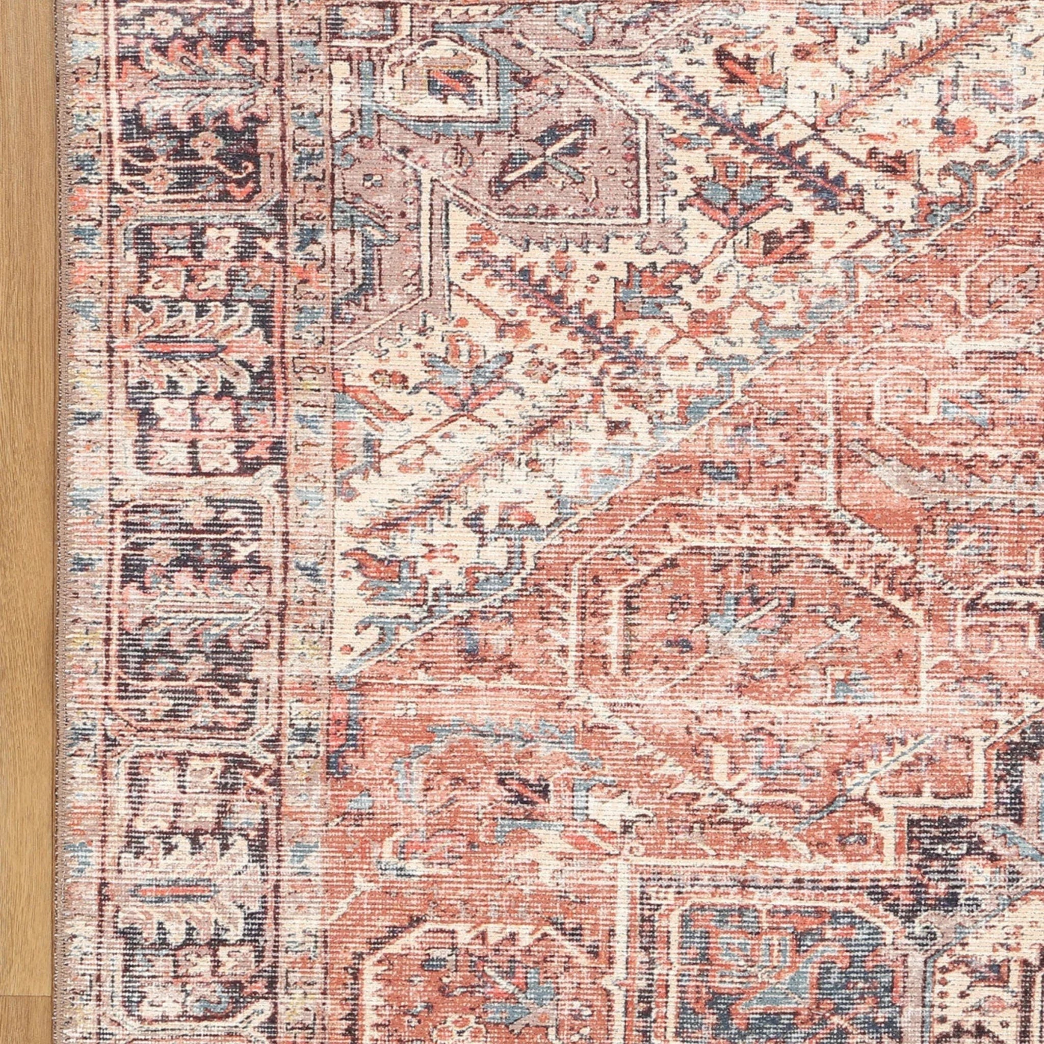 DreamWeaver Homestead Machine Washable Rug, Jezebel Red