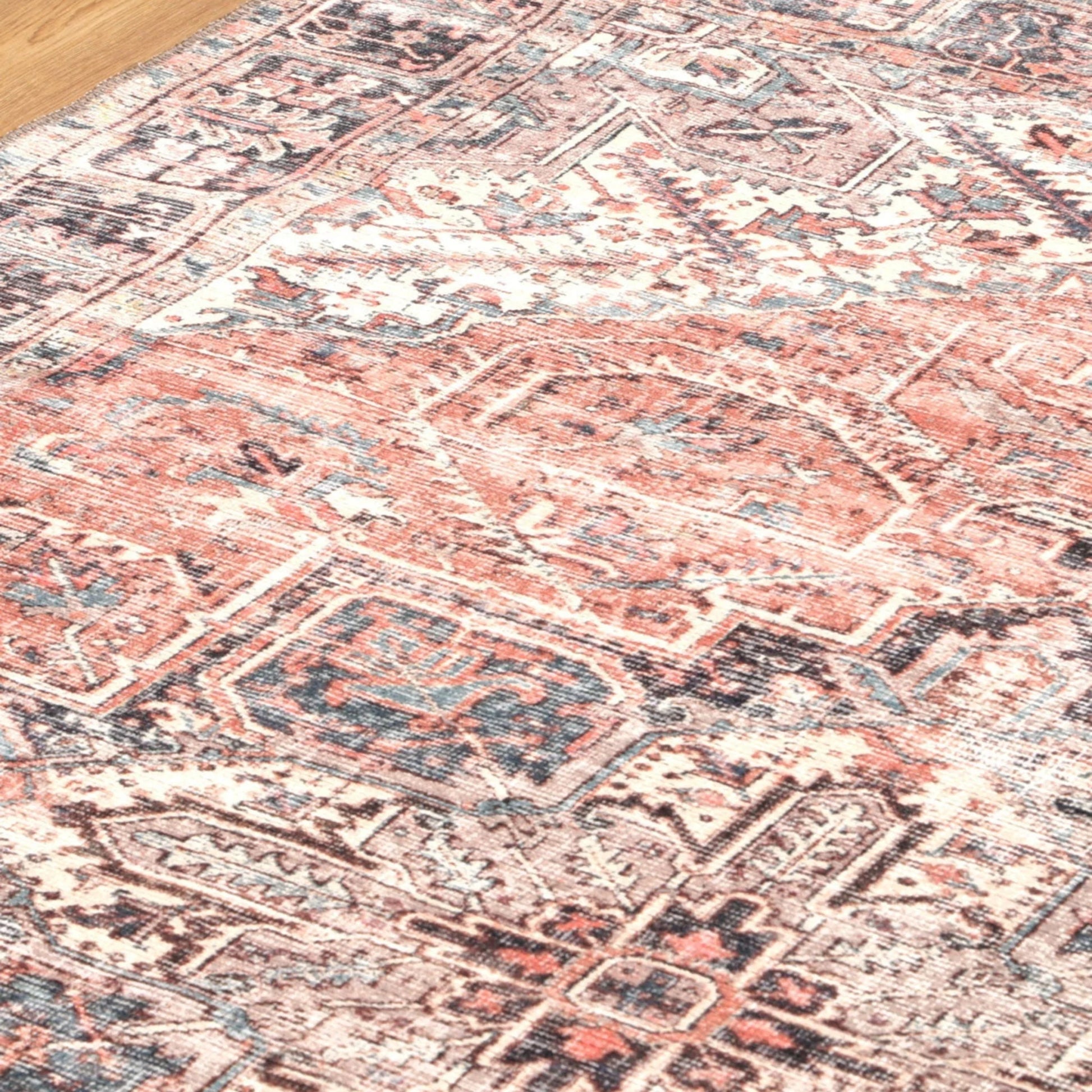 DreamWeaver Homestead Machine Washable Rug, Jezebel Red