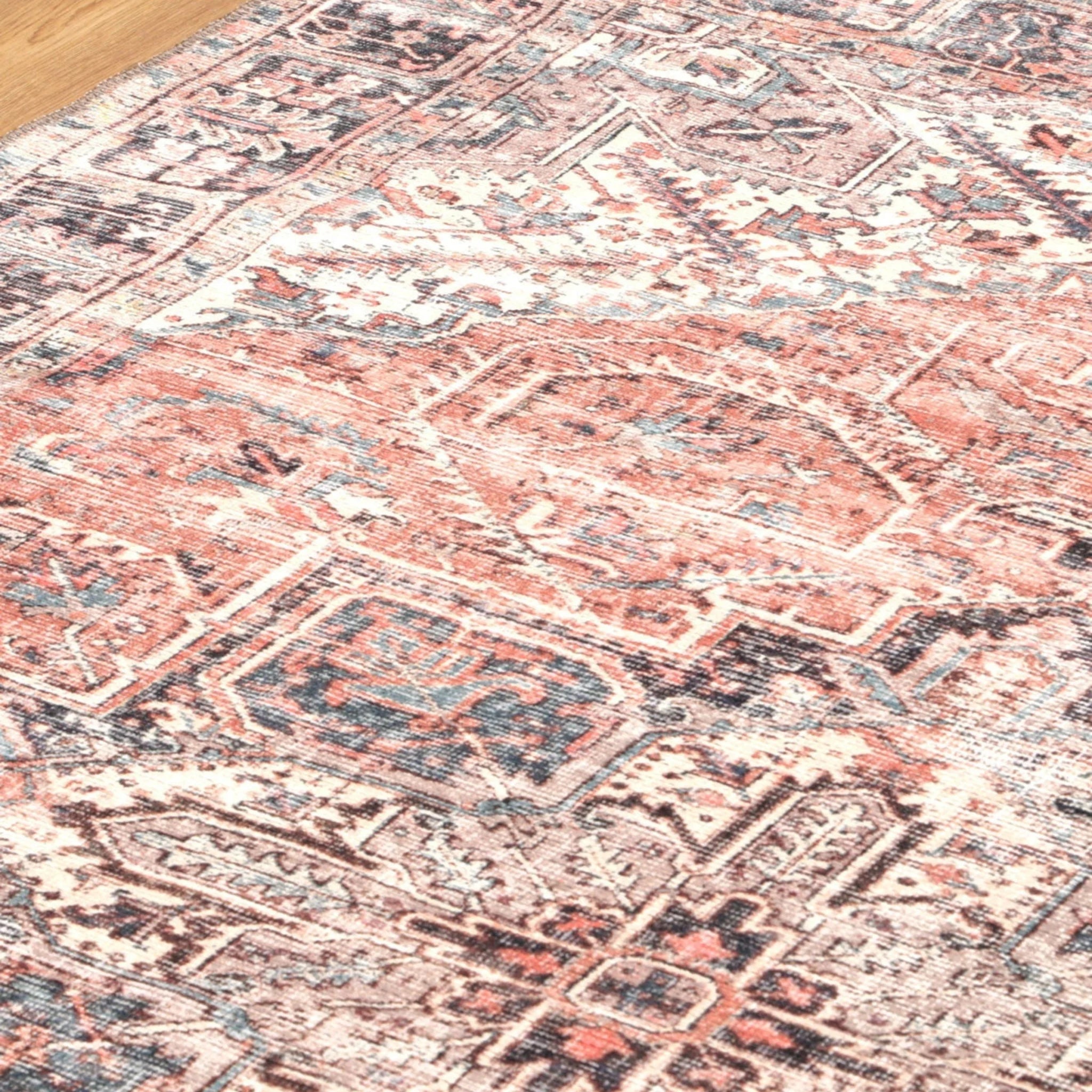 DreamWeaver Homestead Machine Washable Rug, Jezebel Red