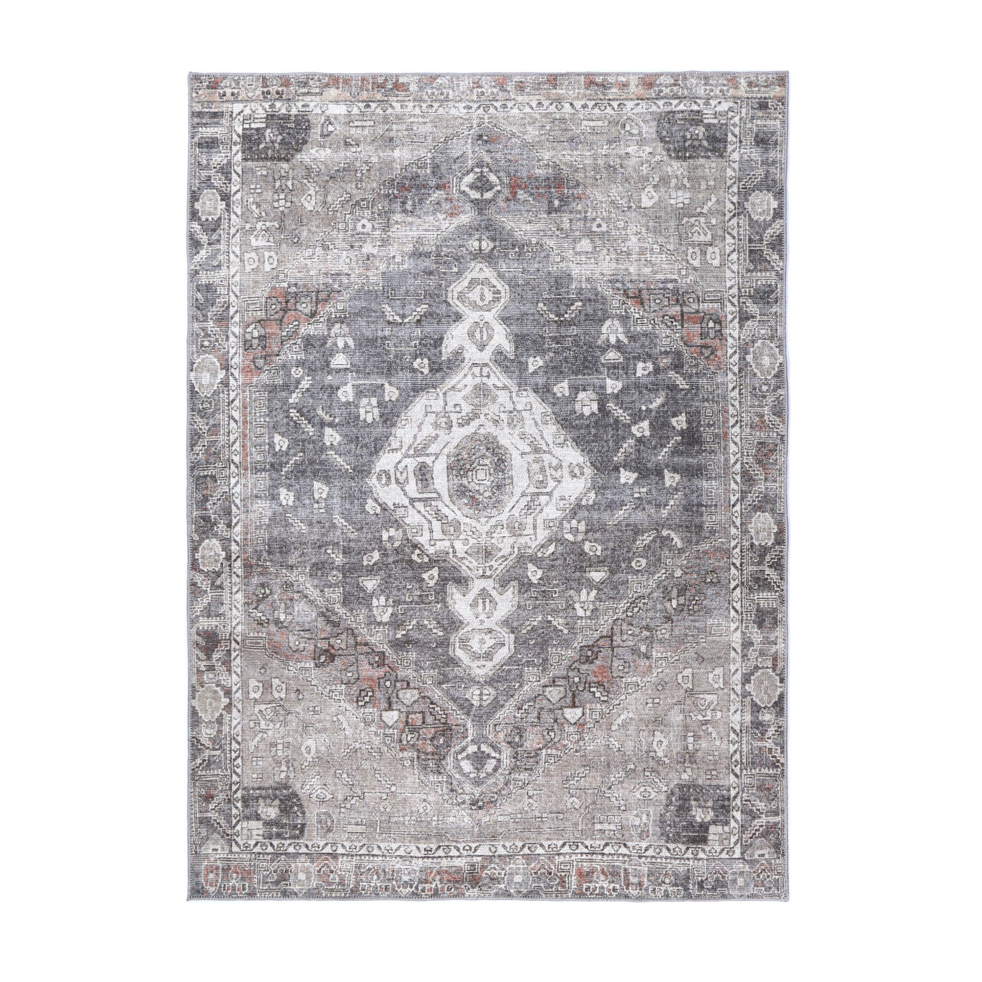 Dreamweaver Homestead Machine Washable Rug, Jule Grey