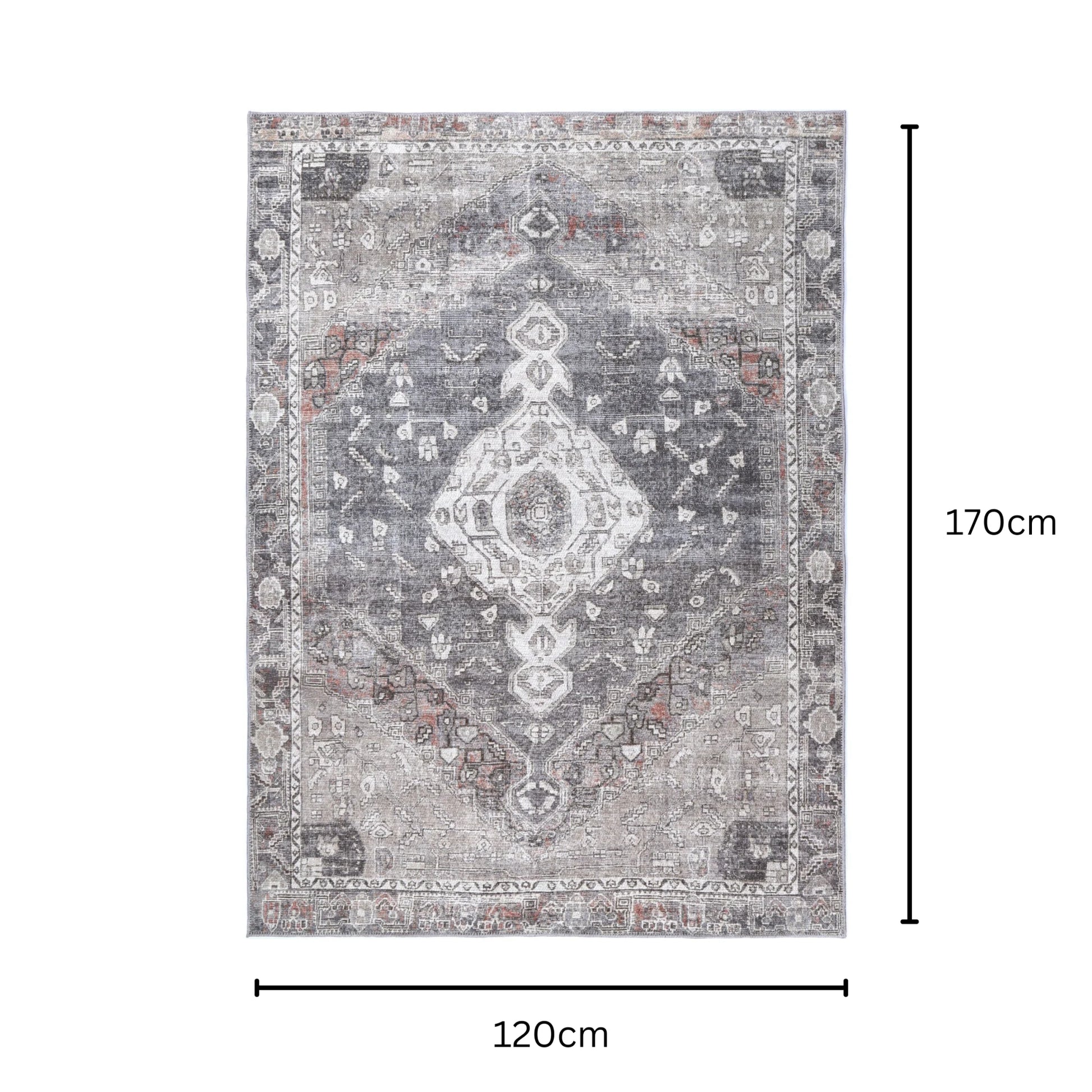 Dreamweaver Homestead Machine Washable Rug, Jule Grey