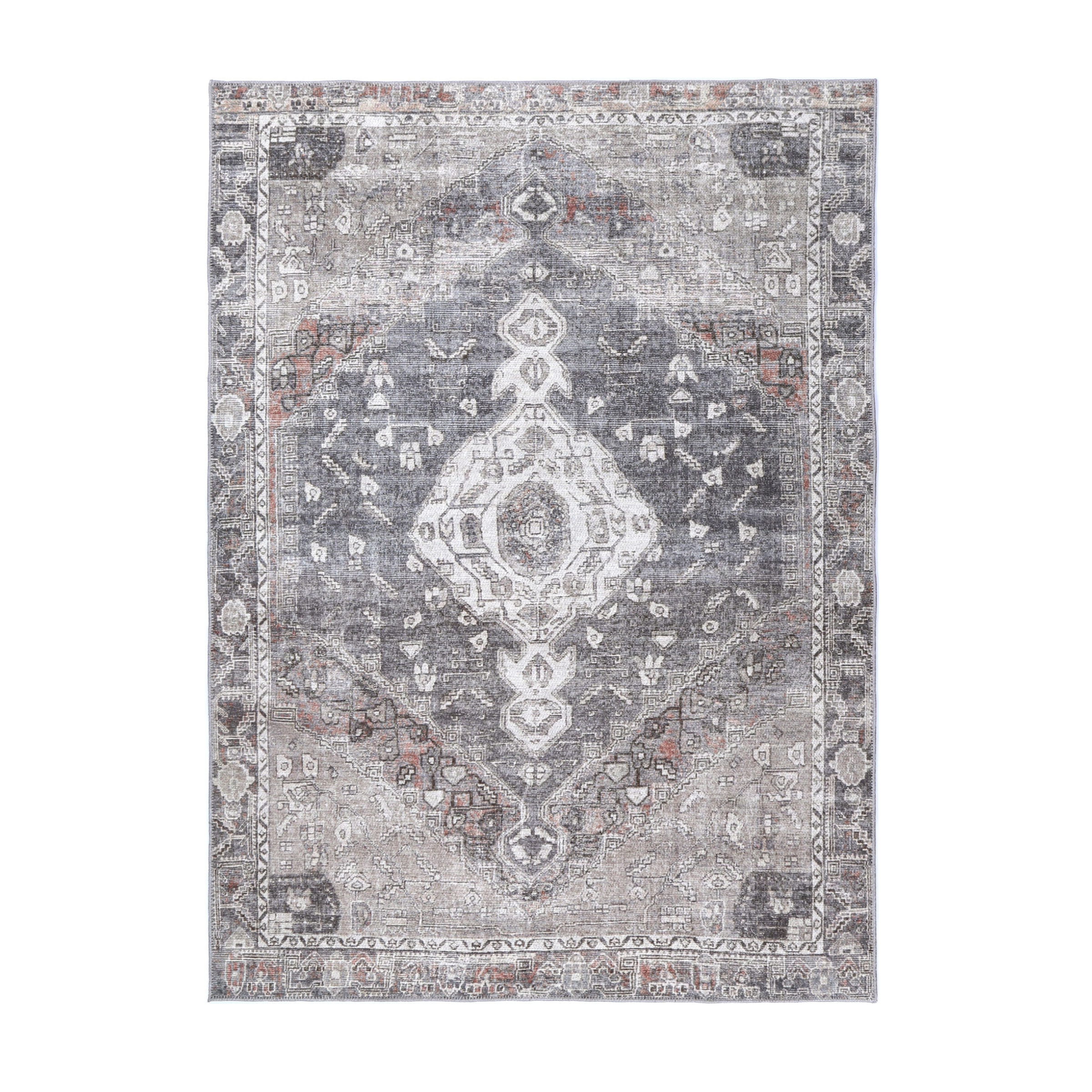 Dreamweaver Homestead Machine Washable Rug, Jule Grey