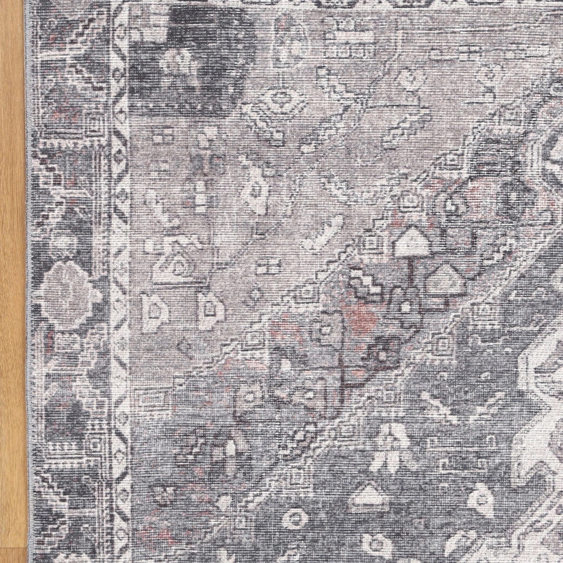 DreamWeaver Homestead Machine Washable Rug, Jule Grey