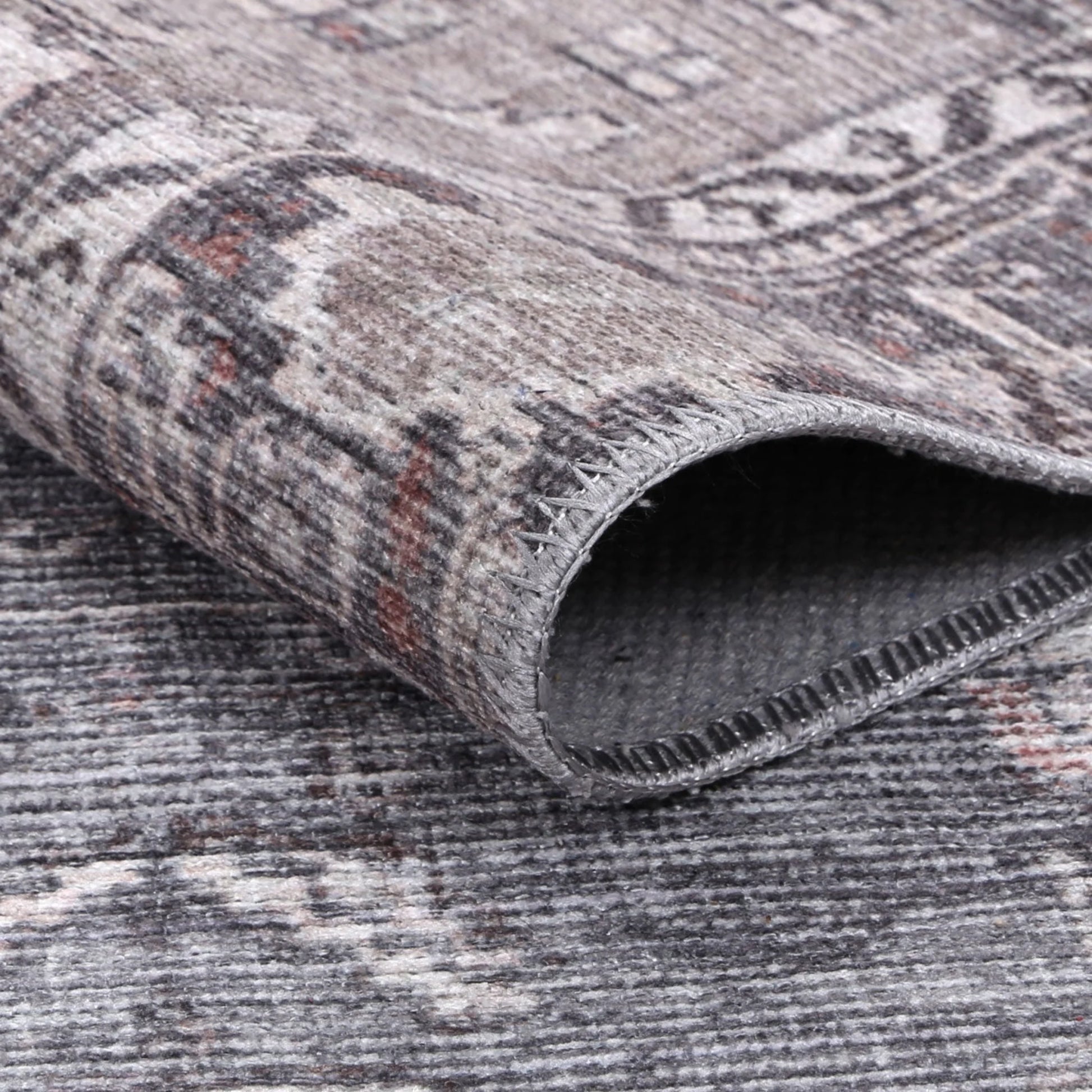 DreamWeaver Homestead Machine Washable Rug, Jule Grey