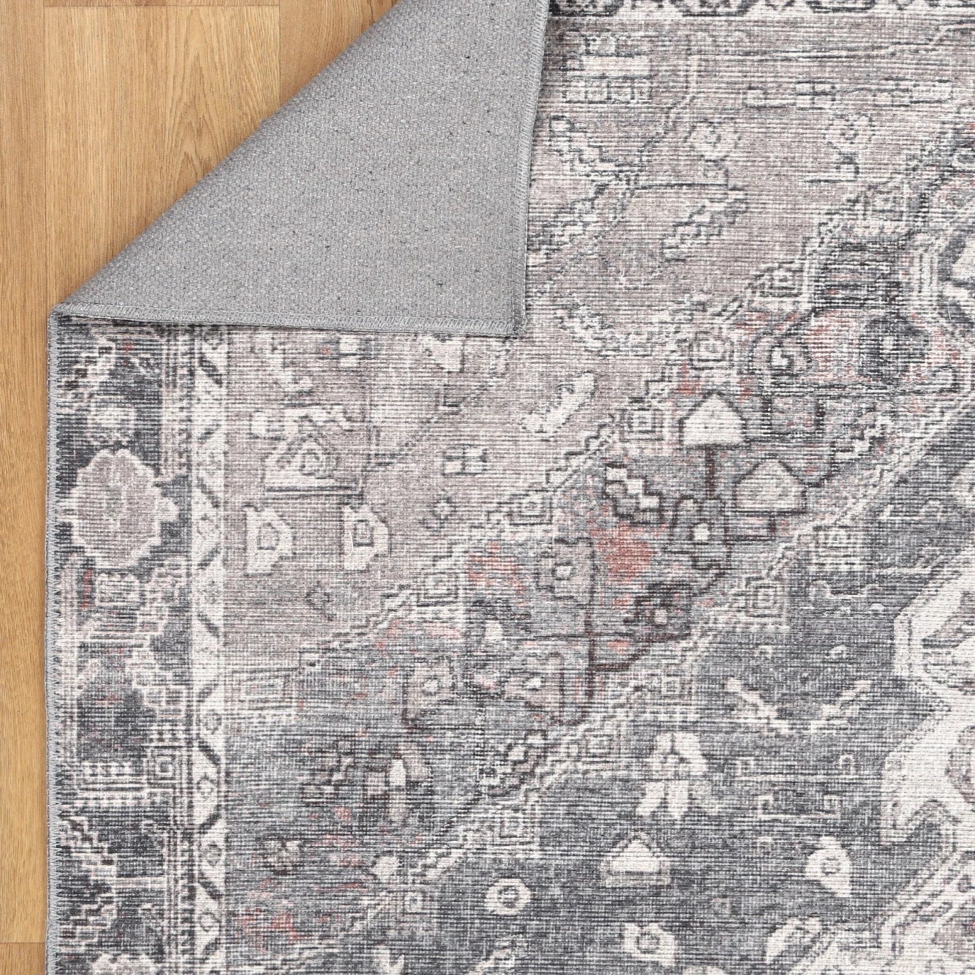 DreamWeaver Homestead Machine Washable Rug, Jule Grey