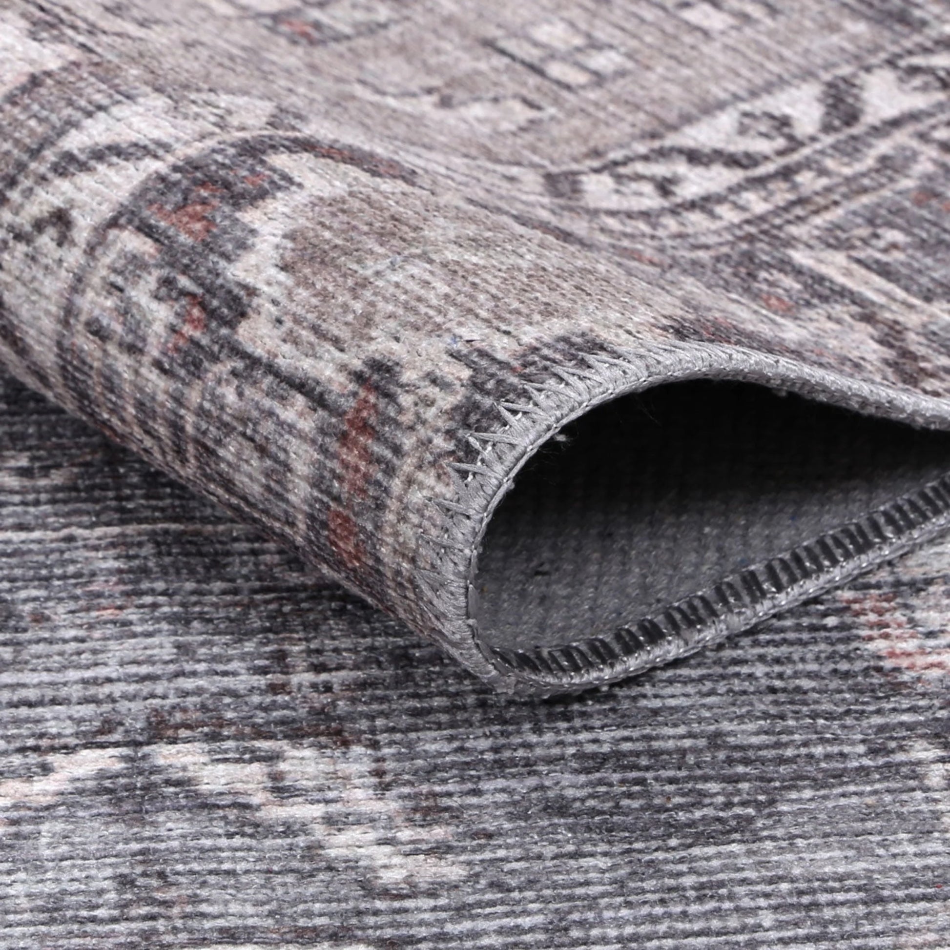 DreamWeaver Homestead Machine Washable Rug, Jule Grey