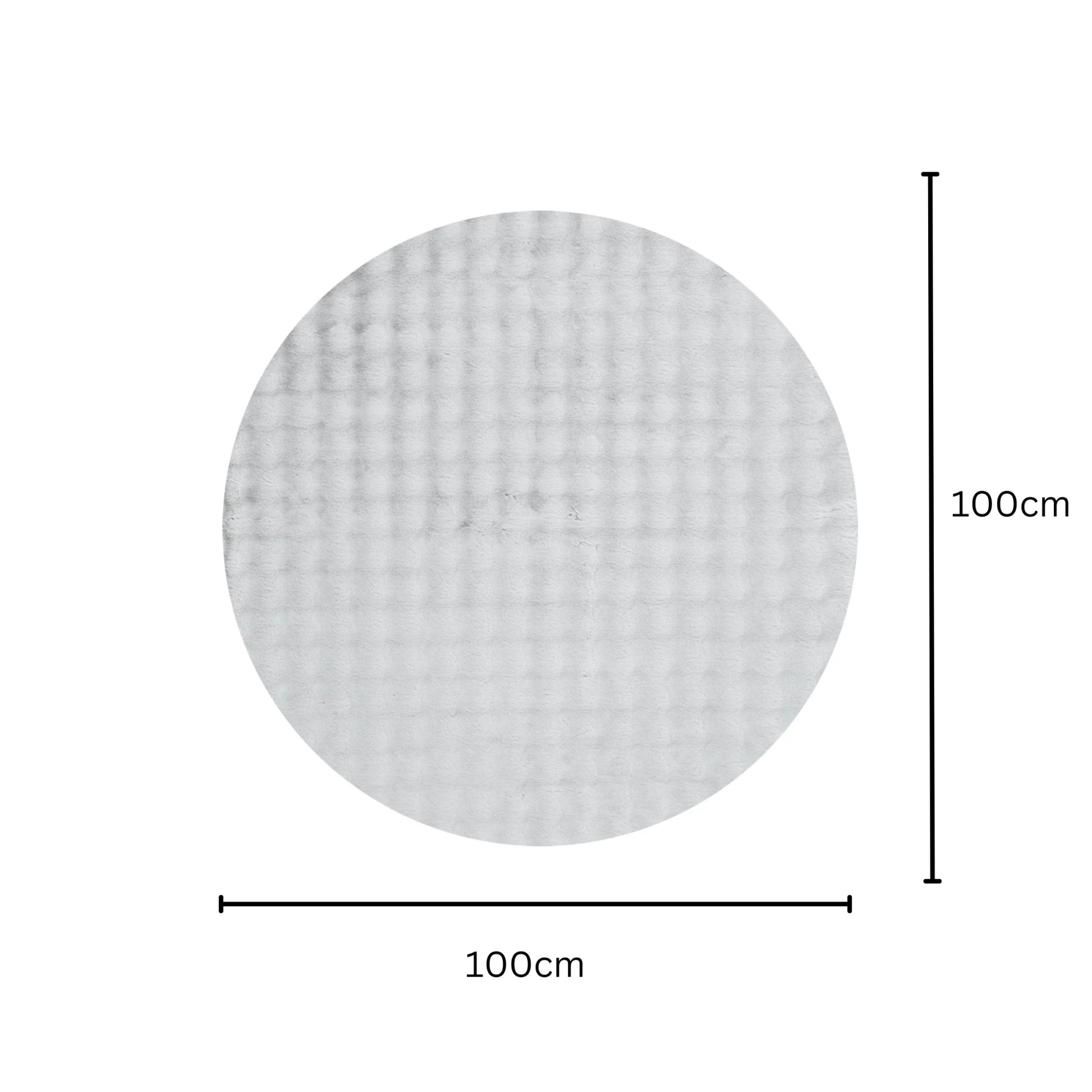 DreamWeaver Essence Round Machine Washable Rug, Silver