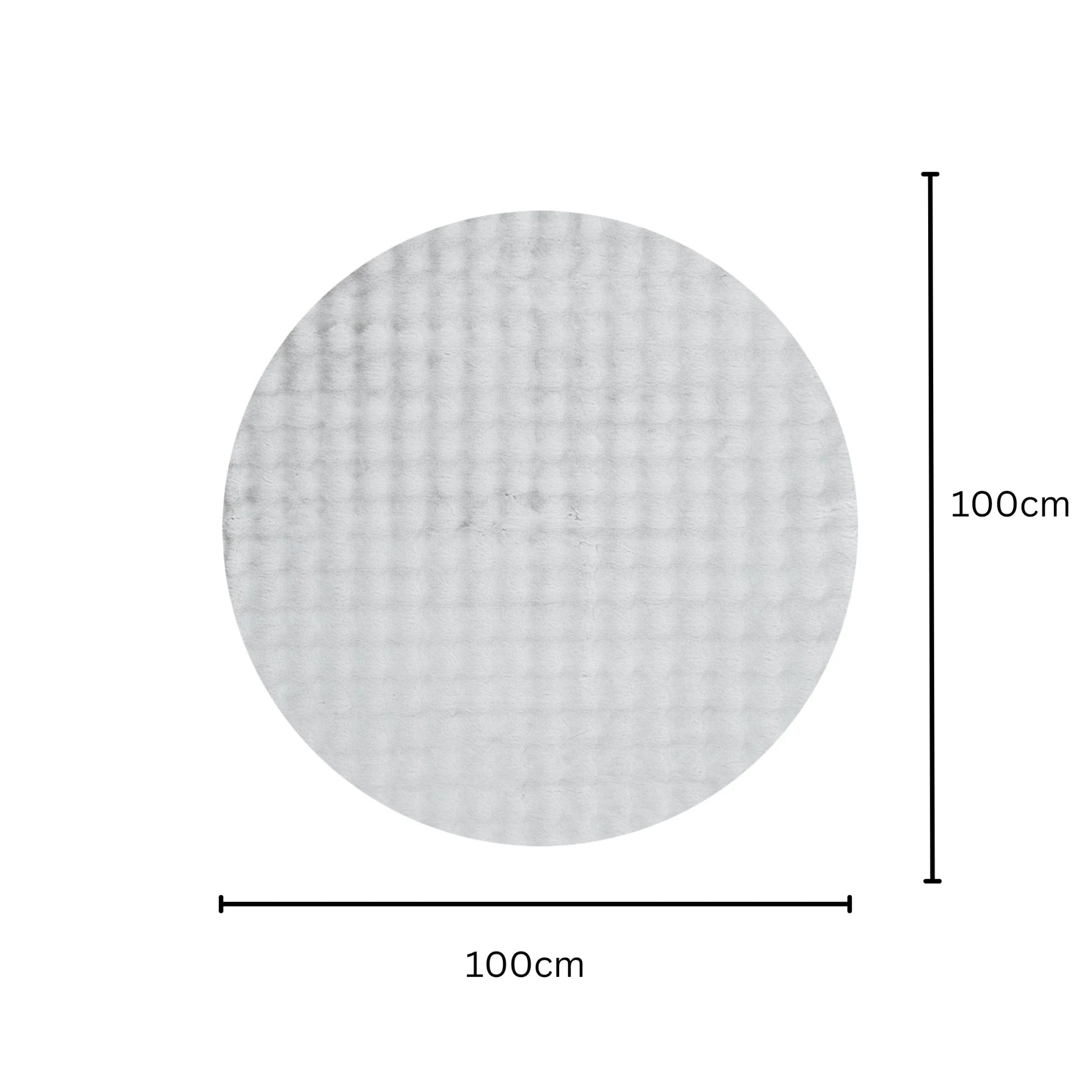 DreamWeaver Essence Round Machine Washable Rug, Silver