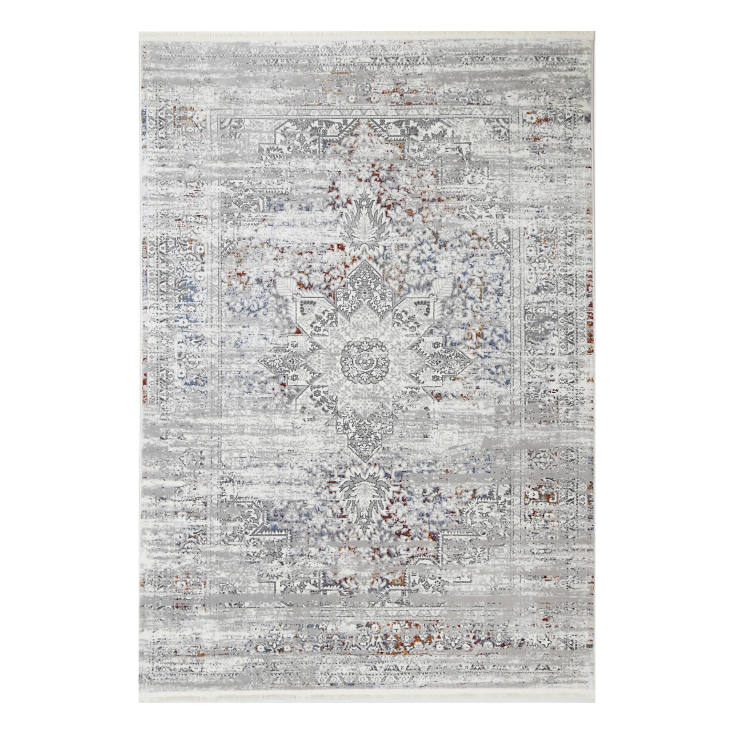 Dreamweaver Odyssey Cool Vintage Medallion Rug, Grey Multi