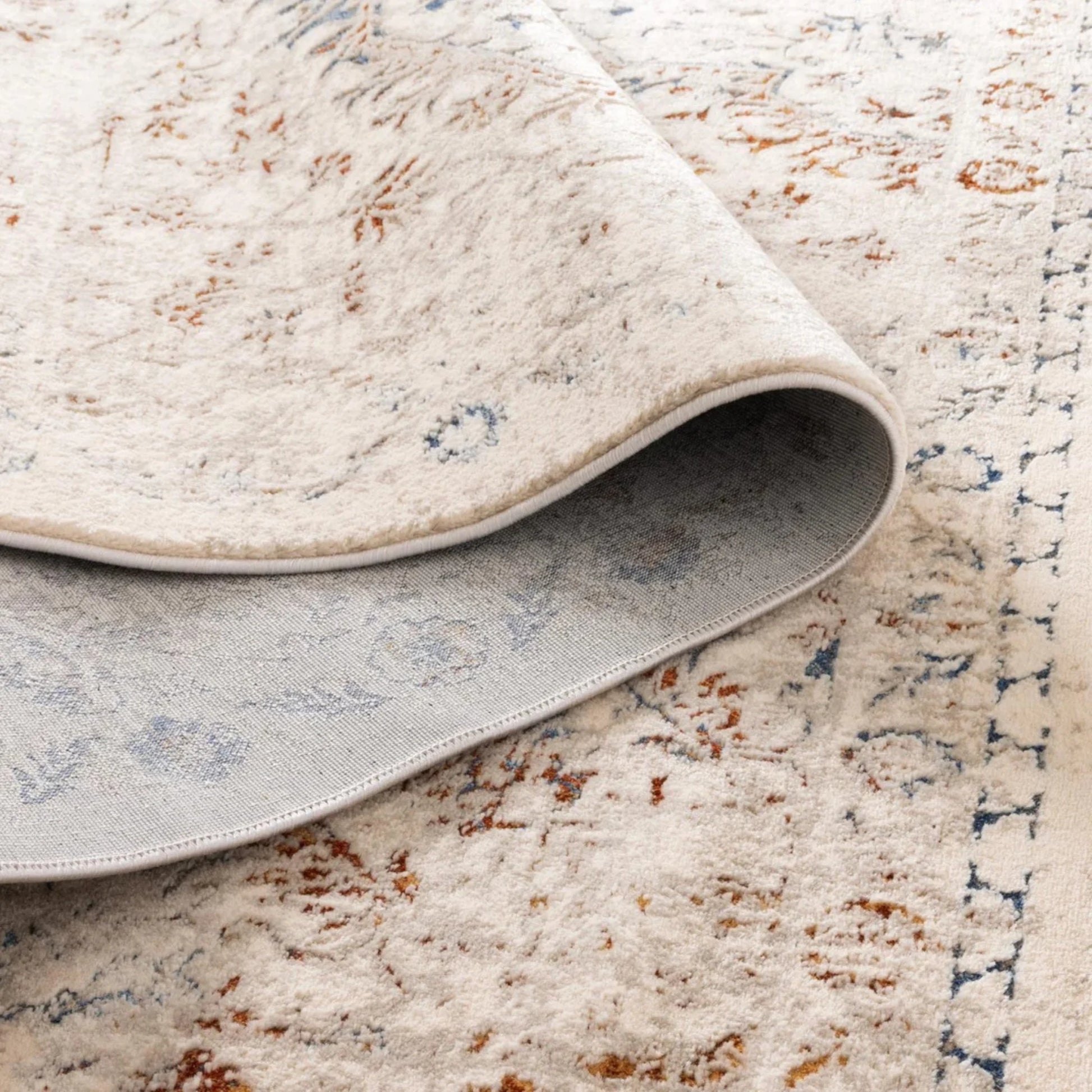 DreamWeaver Odyssey Warm Vintage Medallion Rug, Beige Multi