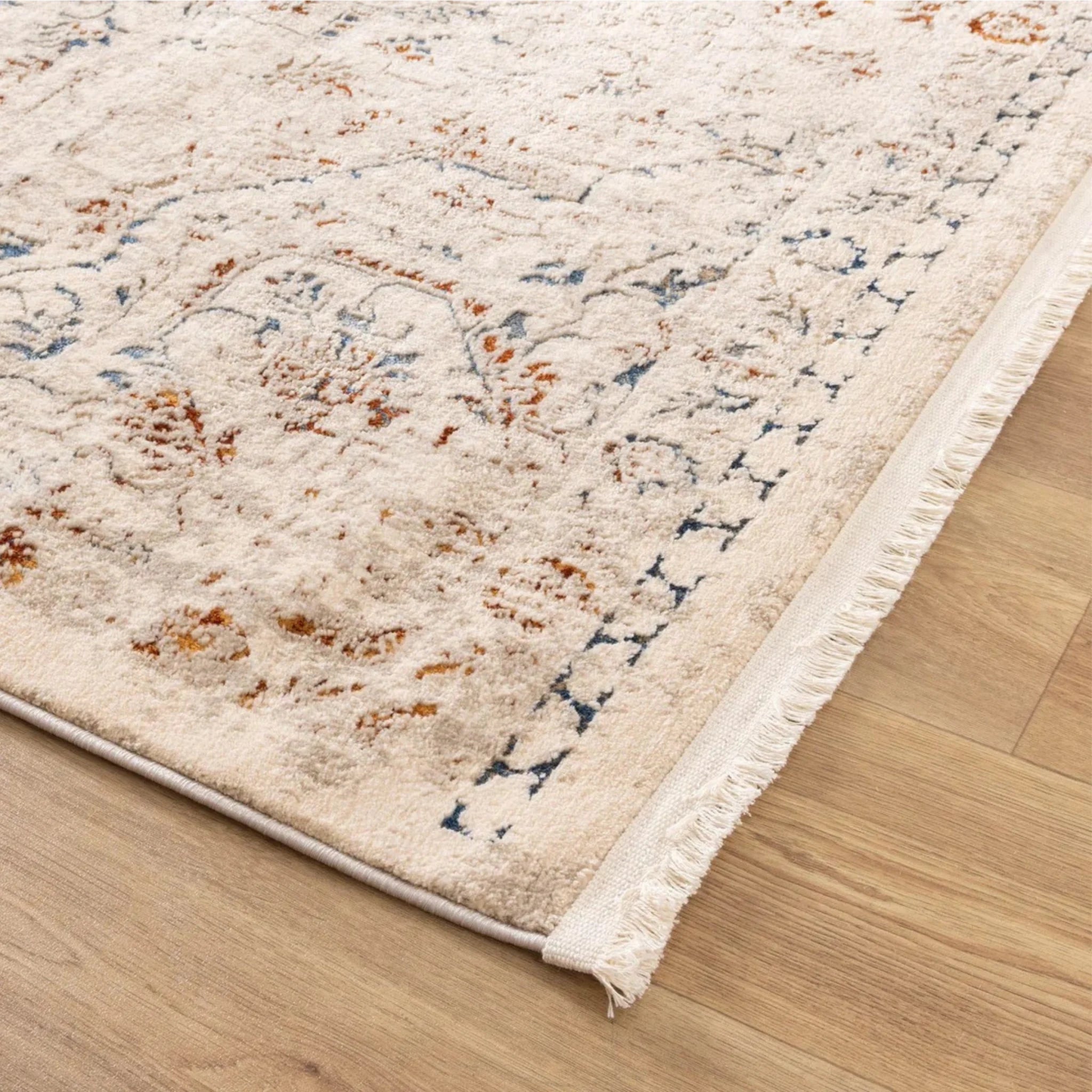 DreamWeaver Odyssey Warm Vintage Medallion Rug, Beige Multi