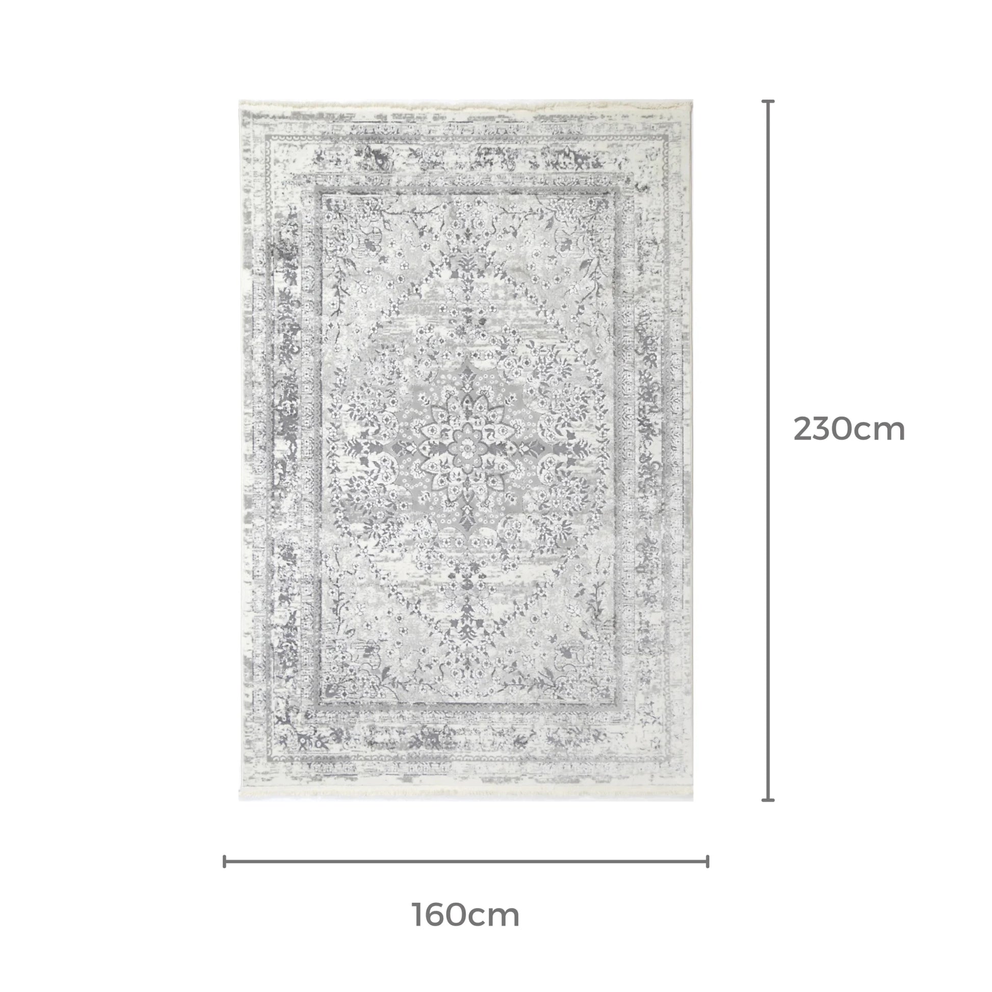 Dreamweaver Odyssey Vintage Plain Rug, Grey