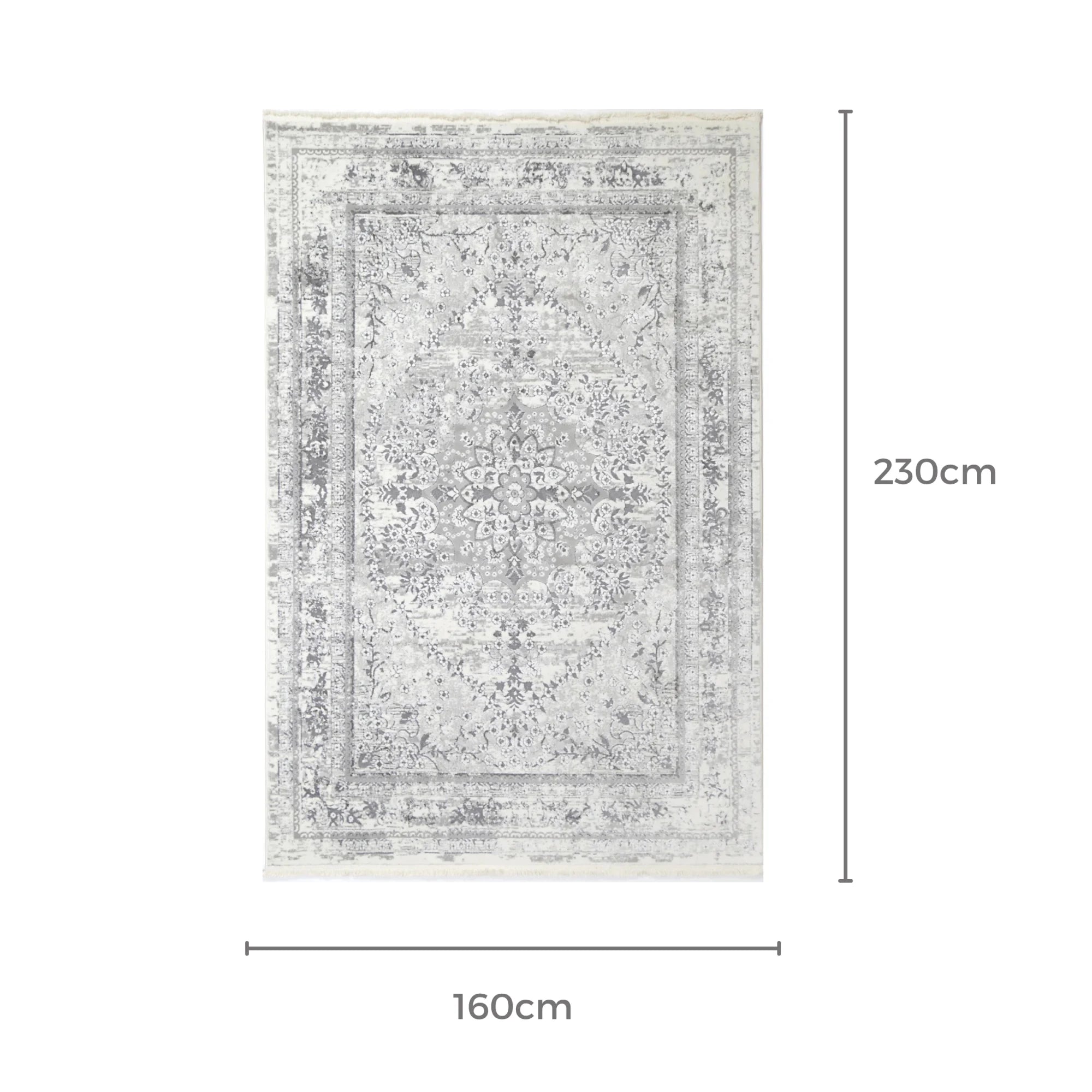 Dreamweaver Odyssey Vintage Plain Rug, Grey