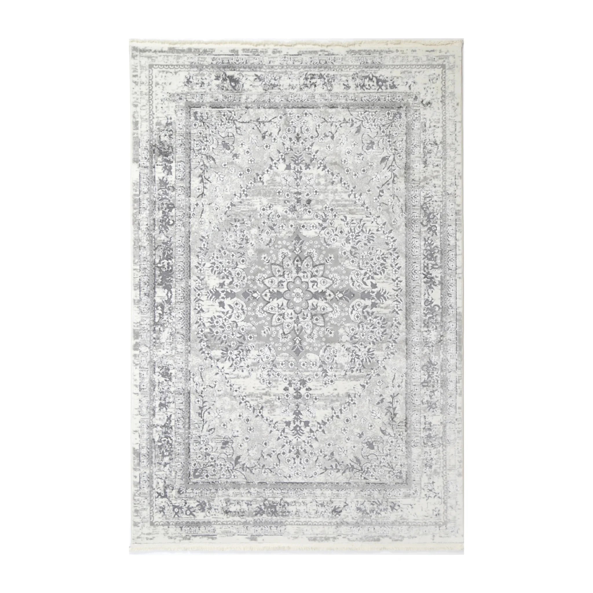 DreamWeaver Odyssey Vintage Plain Rug, Grey