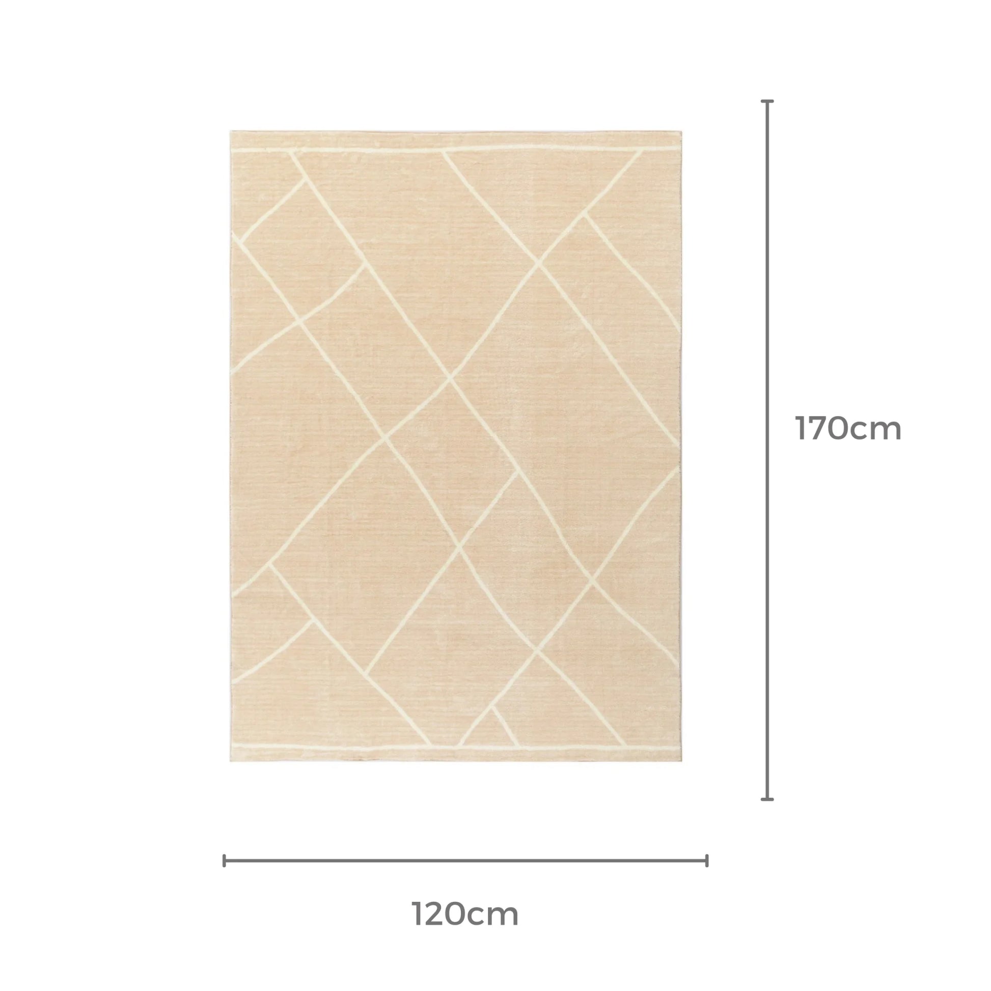 Dreamweaver Oasis Diamonds Machine Washable Rug, Diamonds Beige