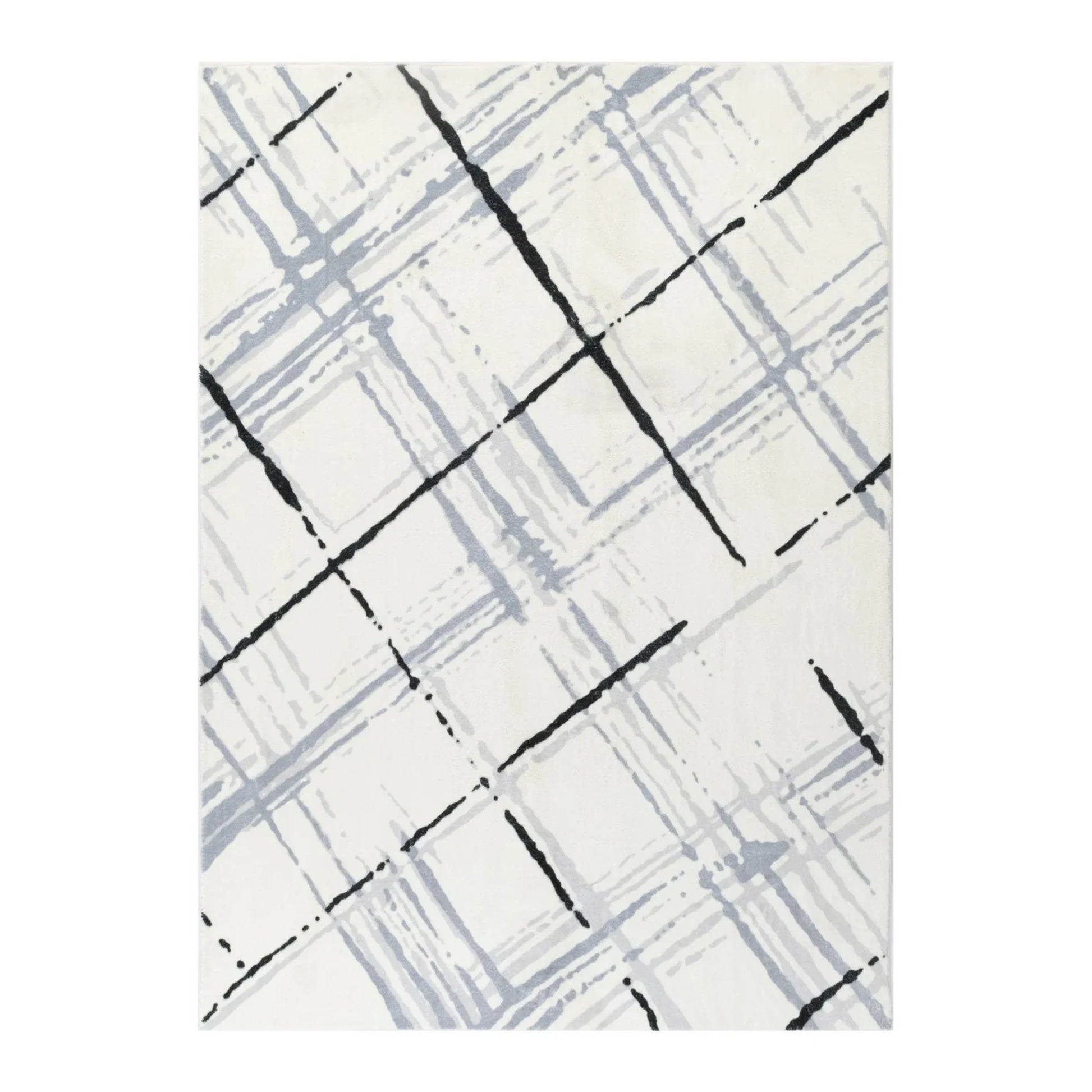 DreamWeaver Oasis Geo Machine Washable Rug, Geo Blue