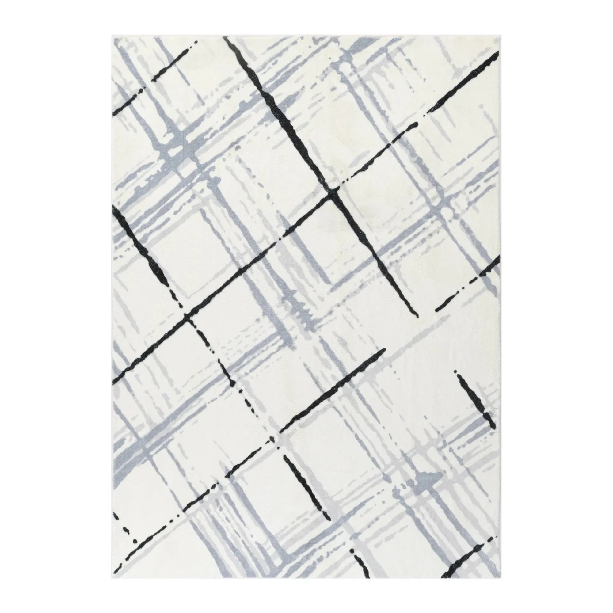 DreamWeaver Oasis Geo Machine Washable Rug, Geo Blue