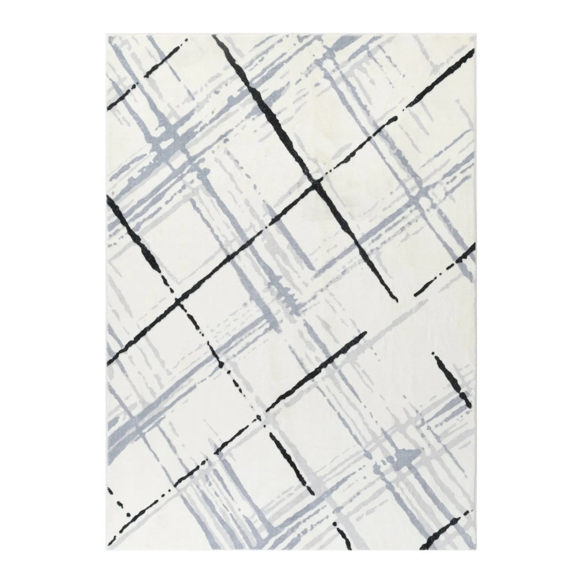 DreamWeaver Oasis Geo Machine Washable Rug, Geo Blue