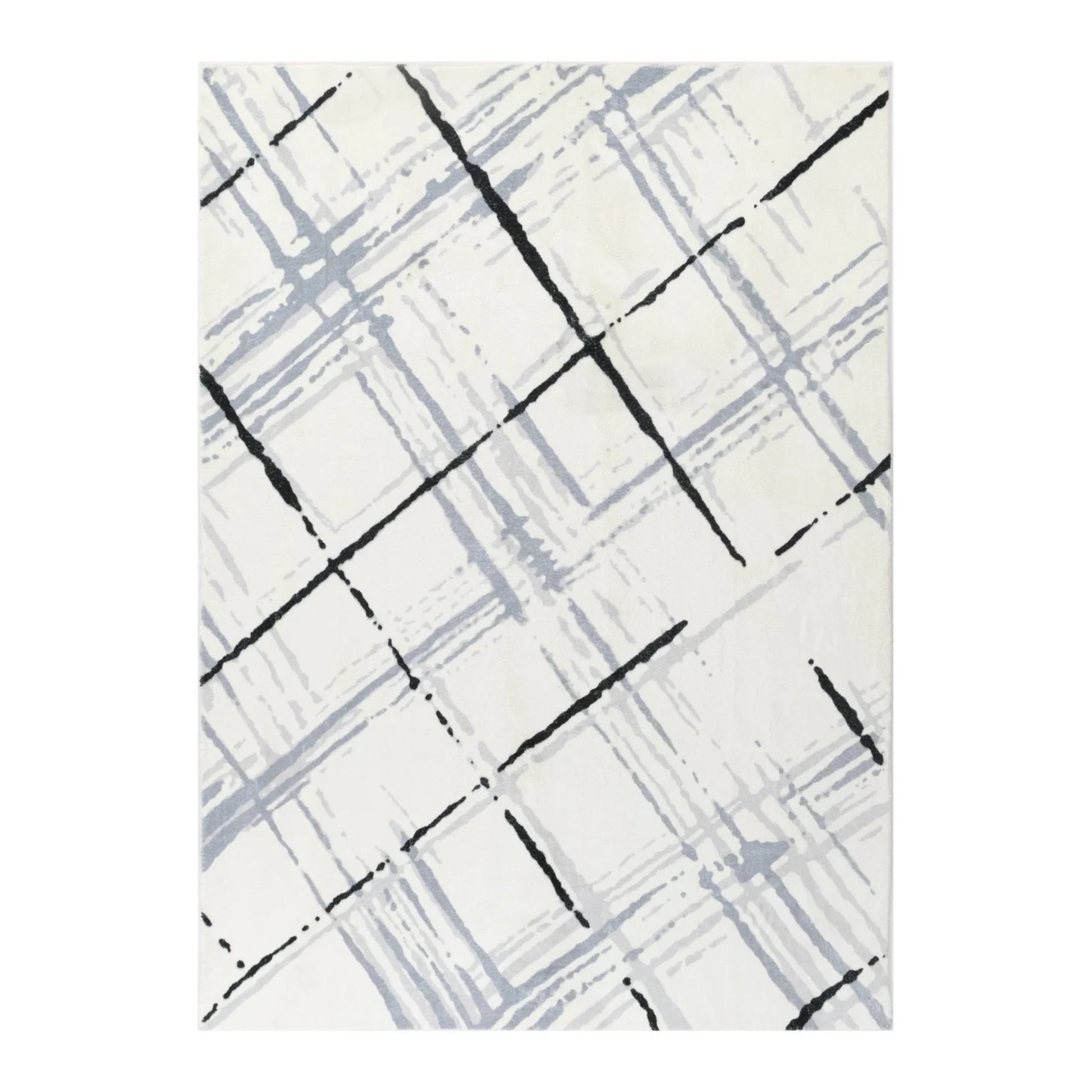 DreamWeaver Oasis Geo Machine Washable Rug, Geo Blue