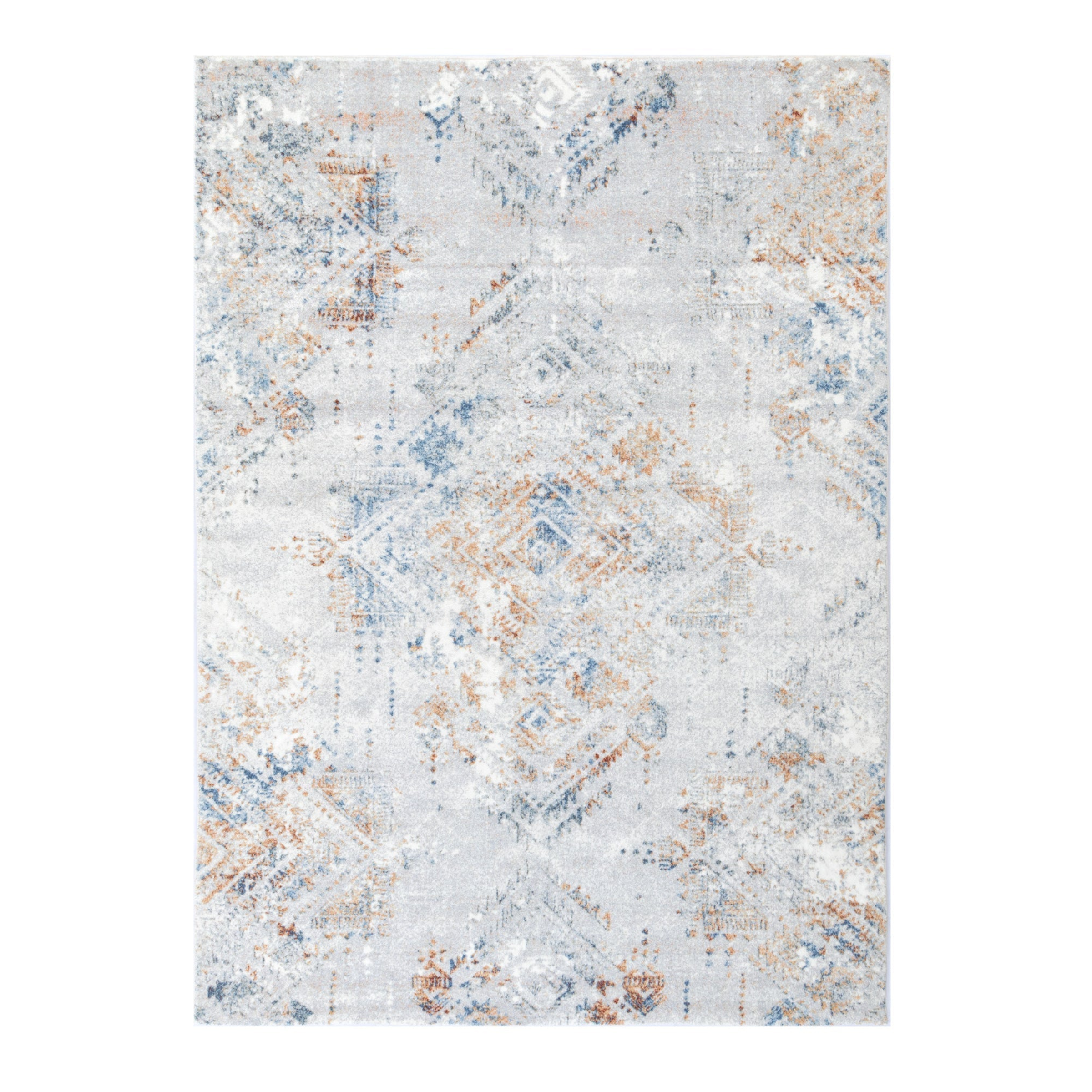 Dreamweaver Oasis Vintage Machine Washable Rug, Vintage Blue
