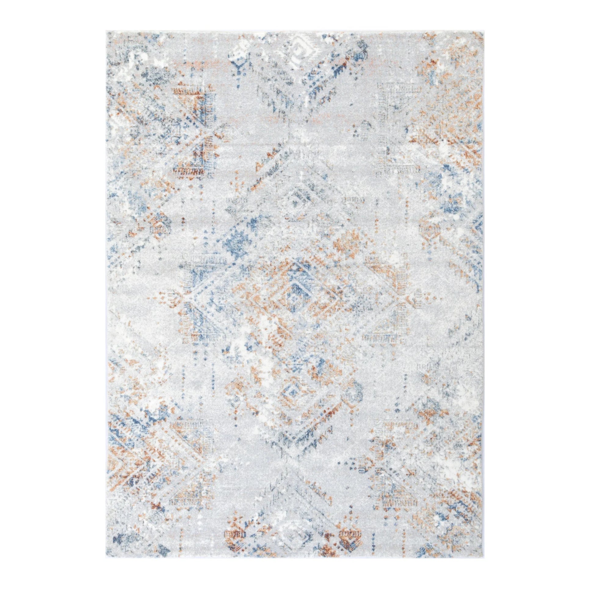 DreamWeaver Oasis Vintage Machine Washable Rug, Vintage Blue