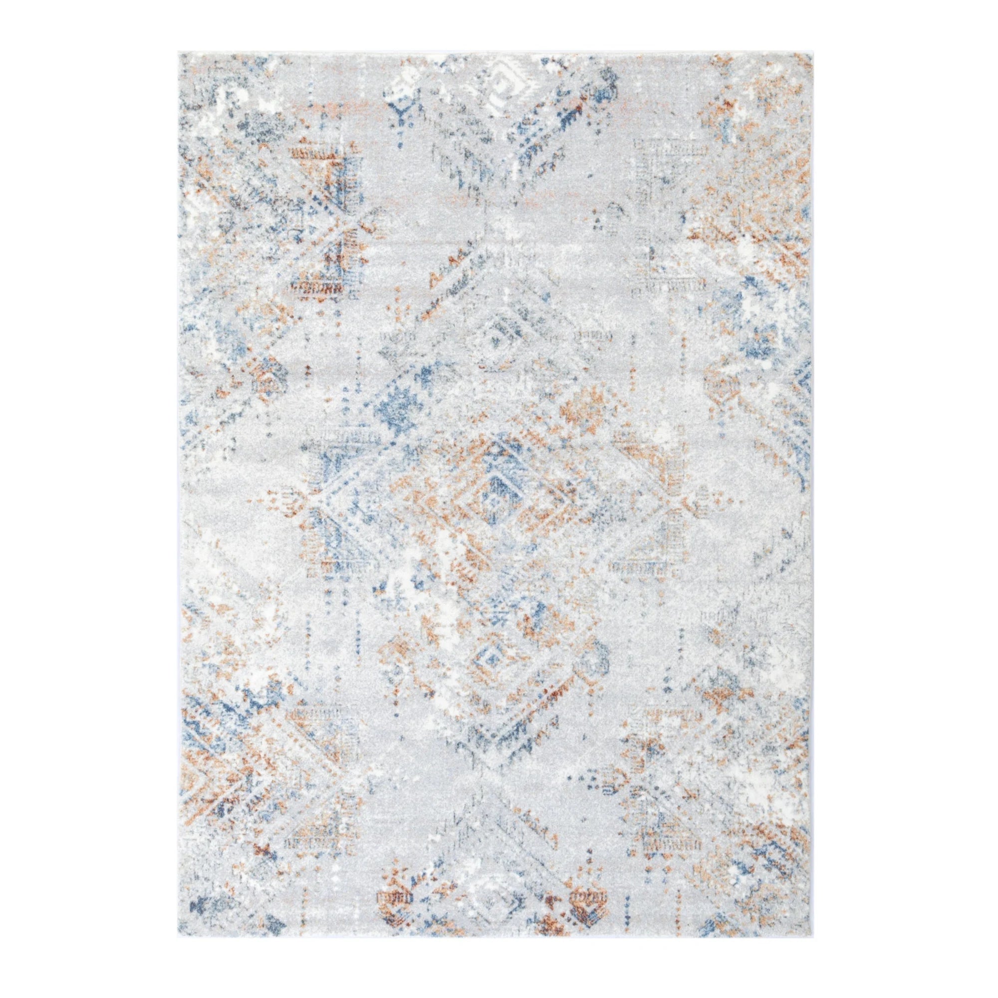 DreamWeaver Oasis Vintage Machine Washable Rug, Vintage Blue