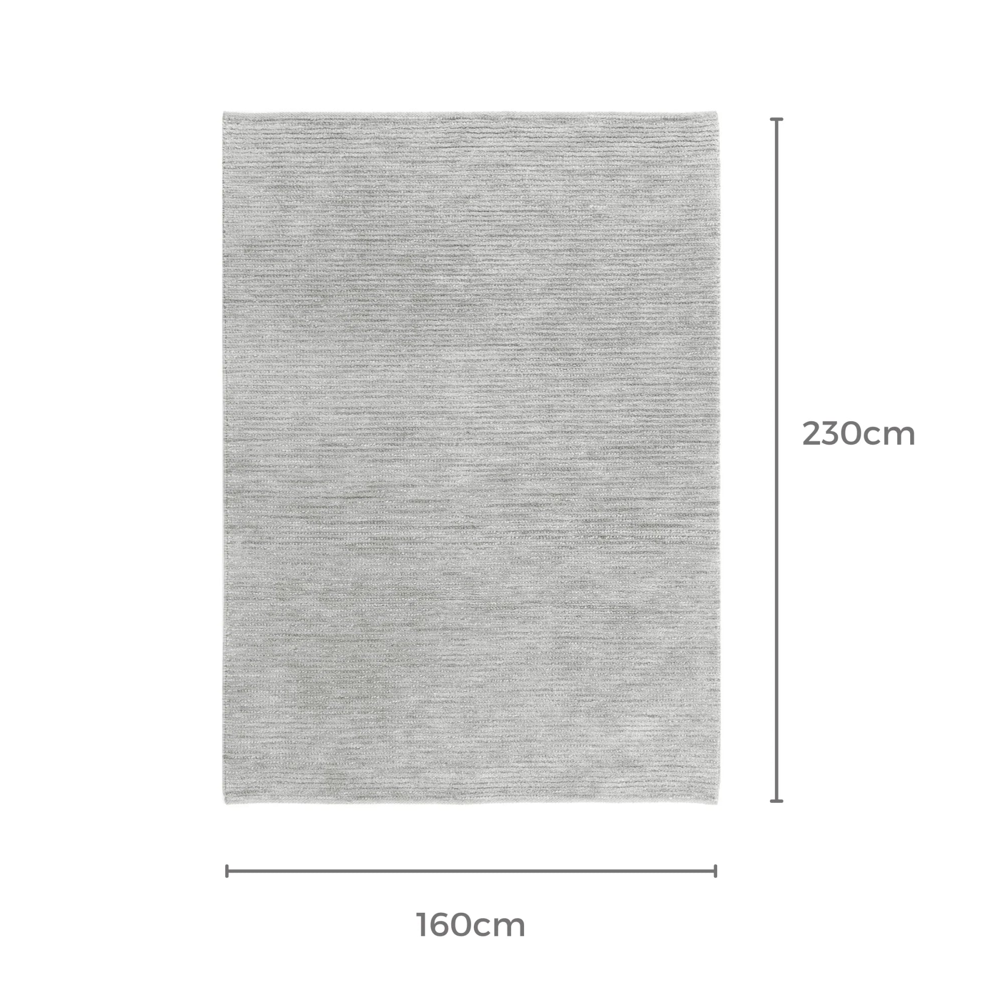 Dreamweaver Pure Scandinavian Plain Weave Rug, Grey