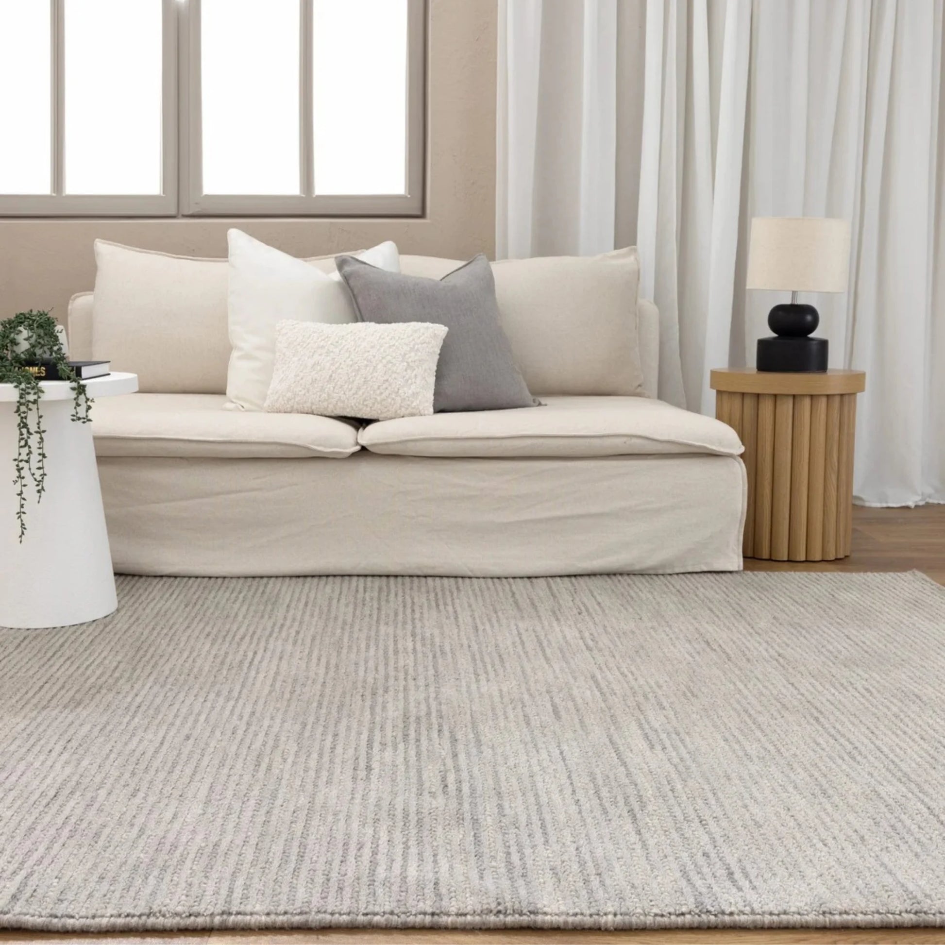 DreamWeaver Pure Scandinavian Plain Weave Rug, Grey