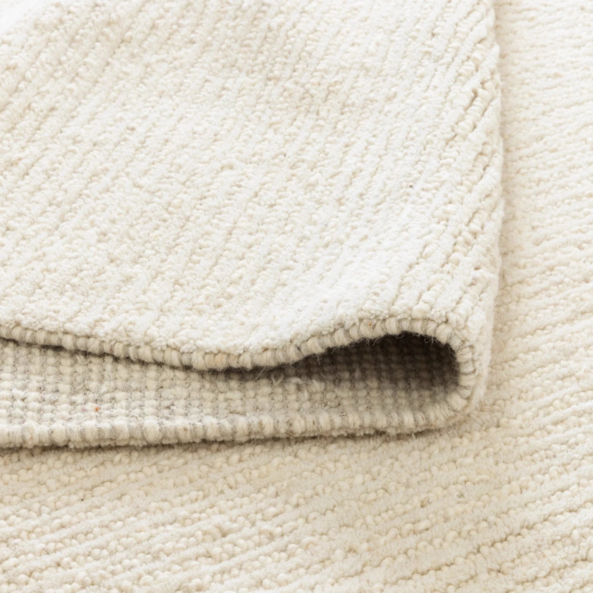 DreamWeaver Pure Scandinavian Wool Rug, Ivory, 80x300cm