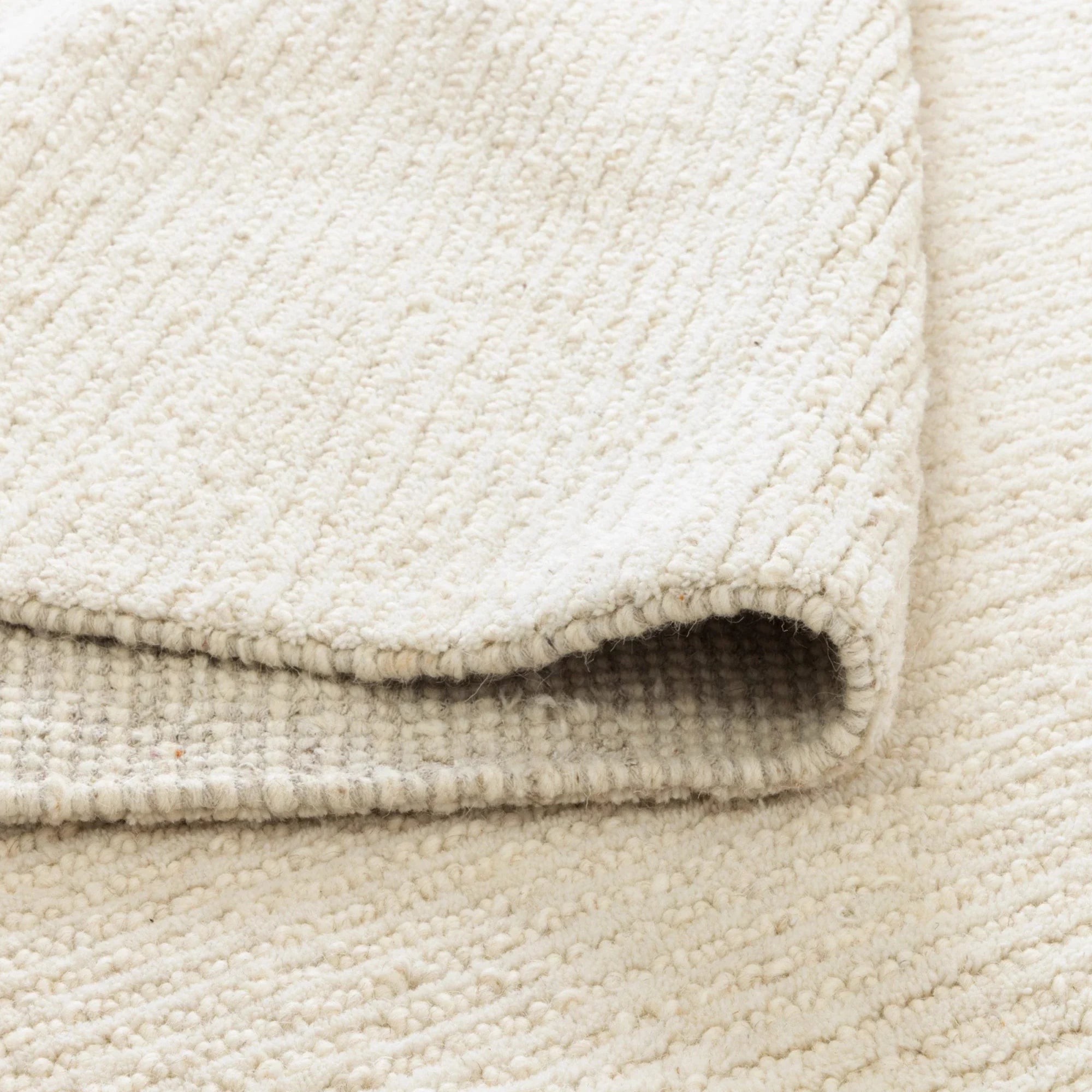 DreamWeaver Pure Scandinavian Wool Rug, Ivory, 80x300cm