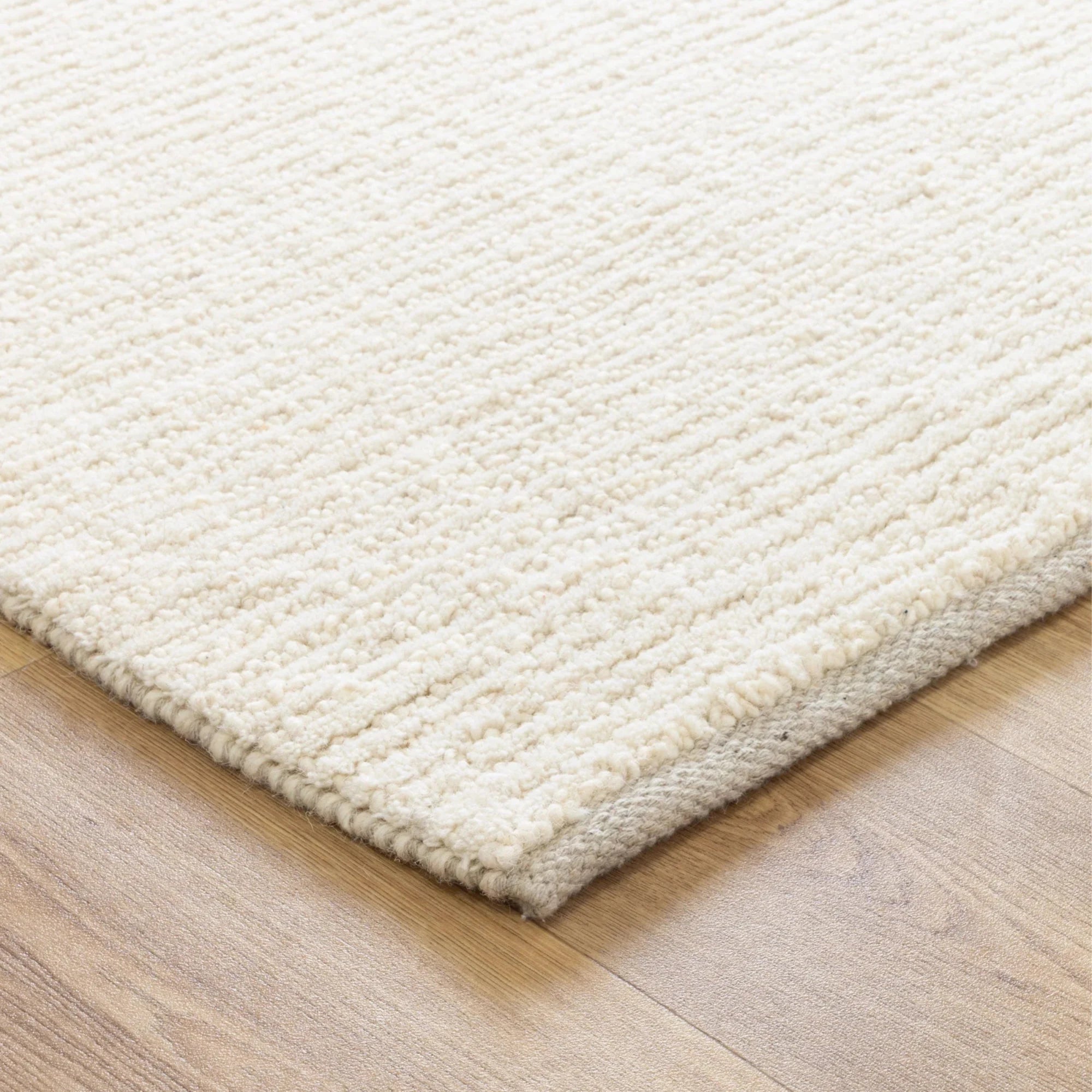 DreamWeaver Pure Scandinavian Wool Rug, Ivory, 80x300cm