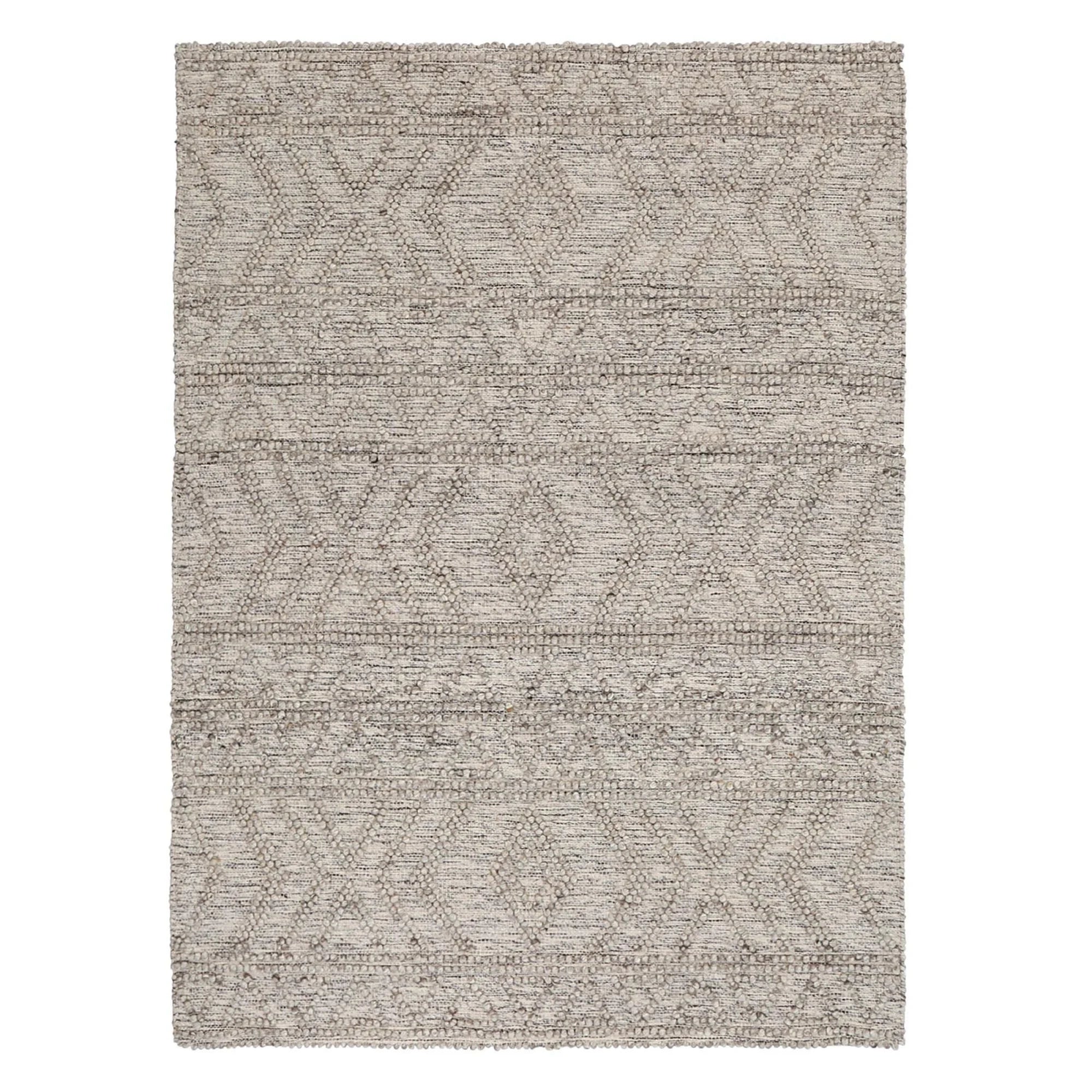 DreamWeaver Wave Scandinavian Lattice Rug, Lattice Ash