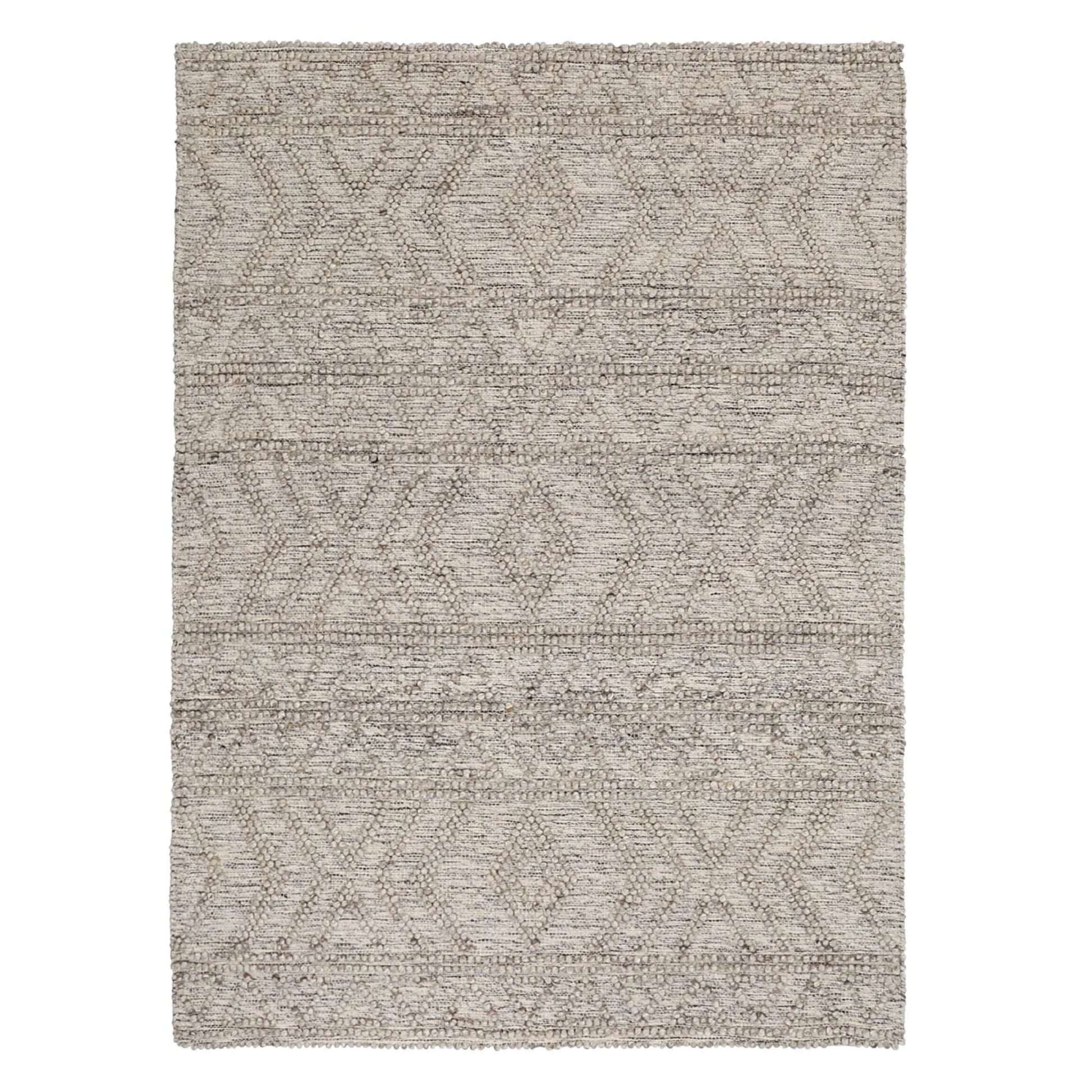 DreamWeaver Wave Scandinavian Lattice Rug, Lattice Ash