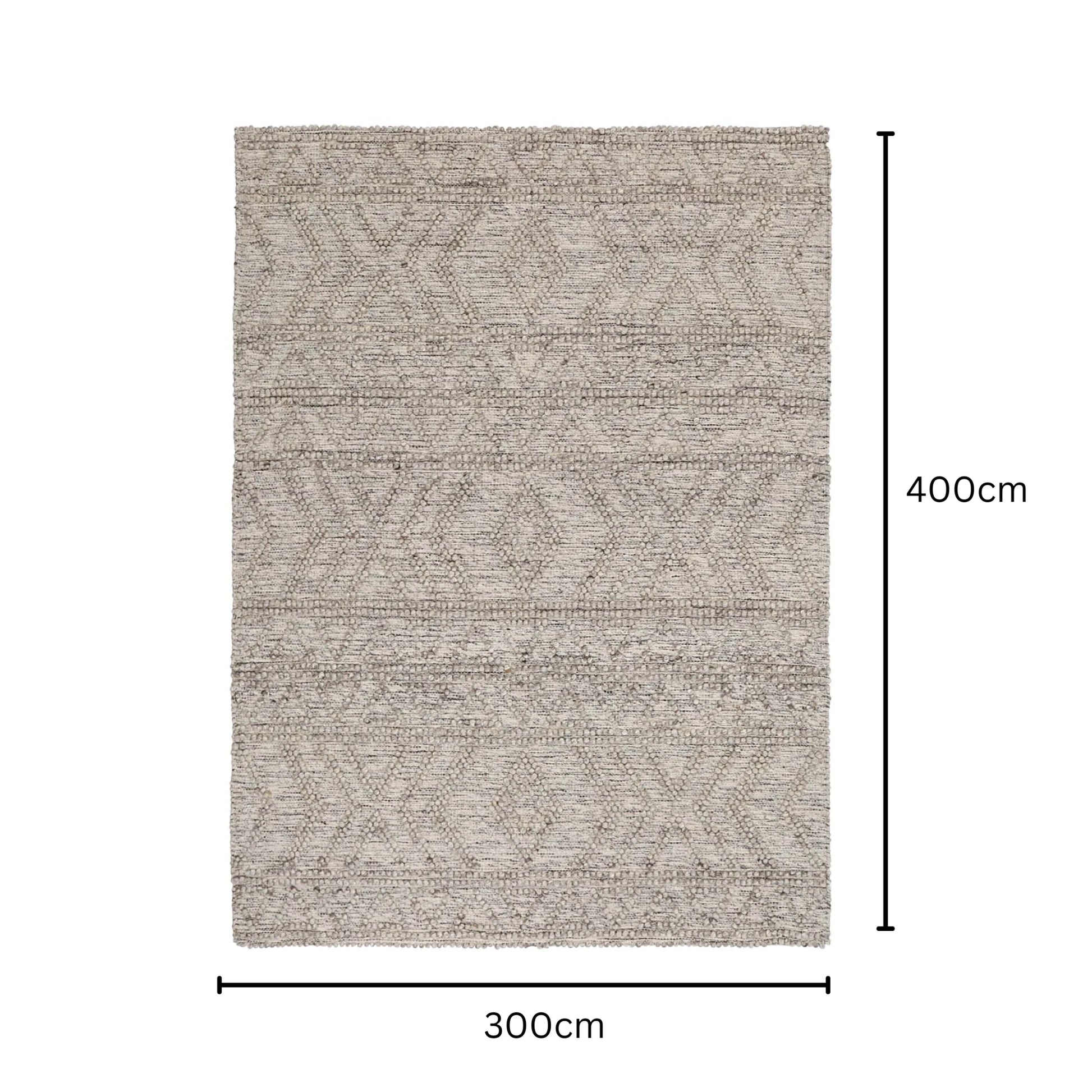 Dreamweaver Wave Scandinavian Lattice Rug, Lattice Ash
