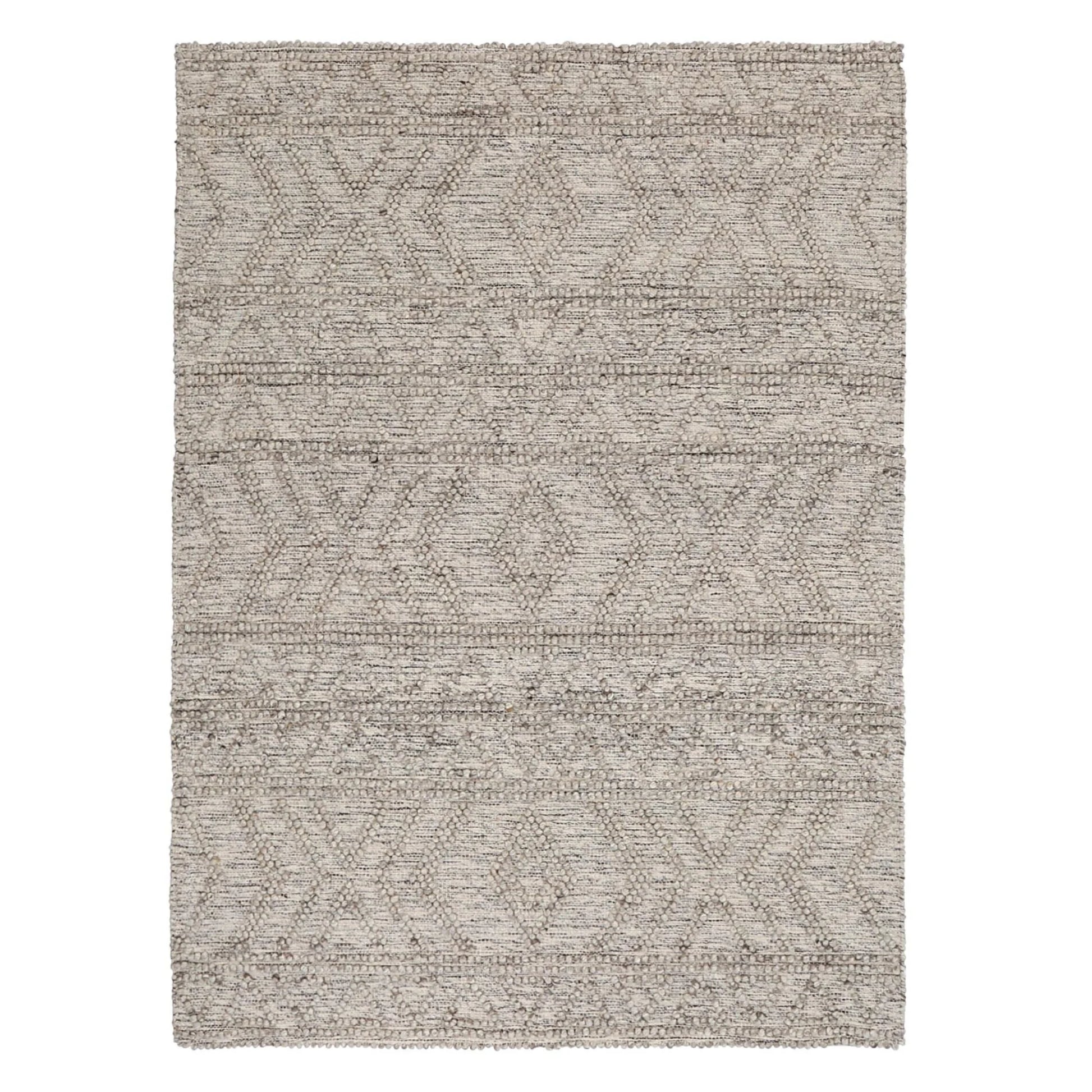 DreamWeaver Wave Scandinavian Lattice Rug, Lattice Ash