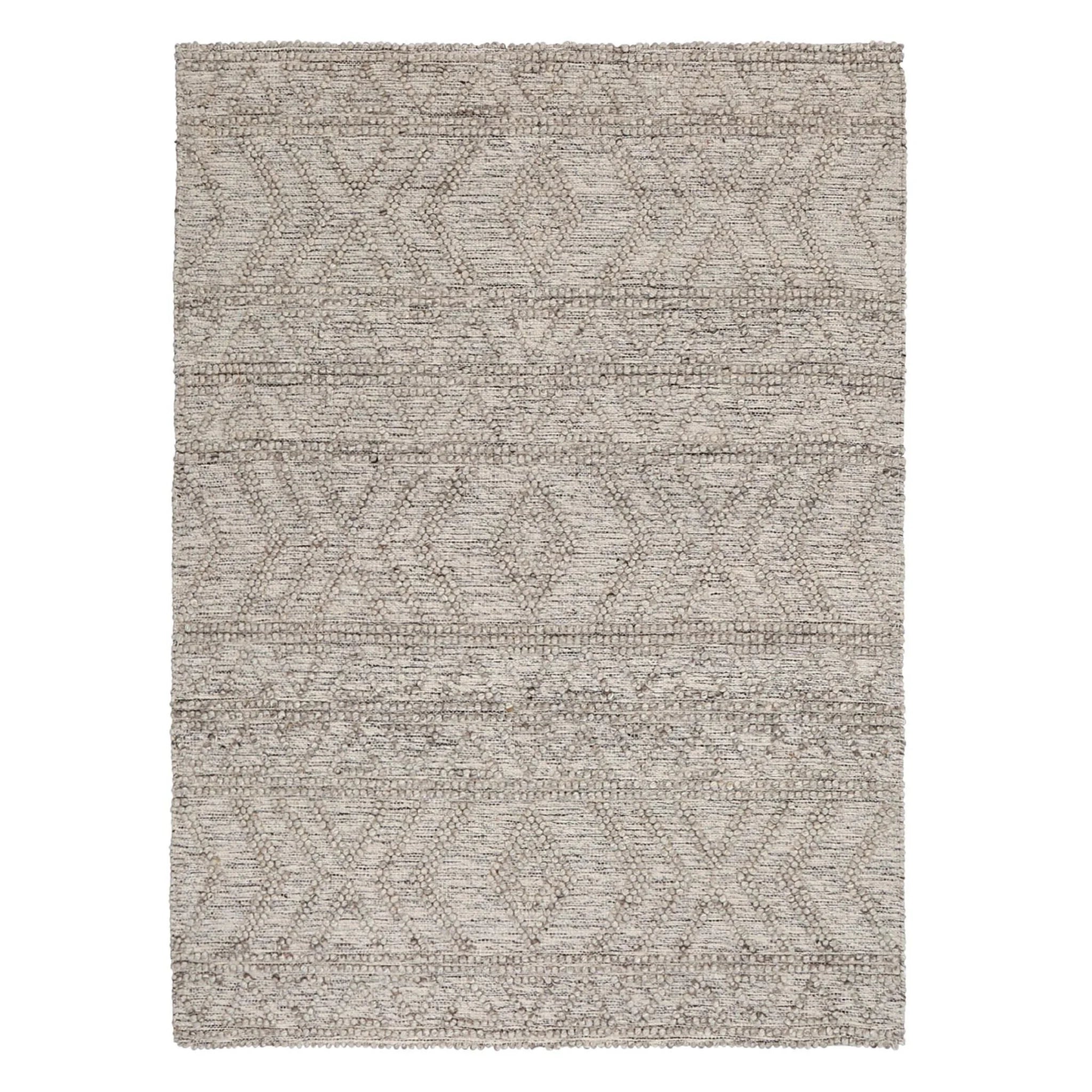DreamWeaver Wave Scandinavian Lattice Rug, Lattice Ash