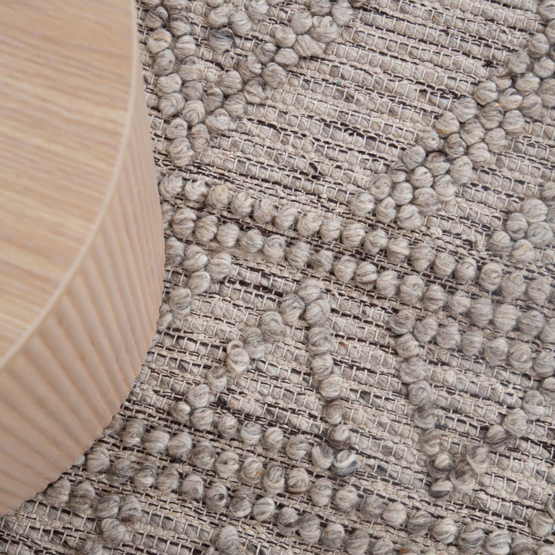 DreamWeaver Wave Scandinavian Lattice Rug, Lattice Ash