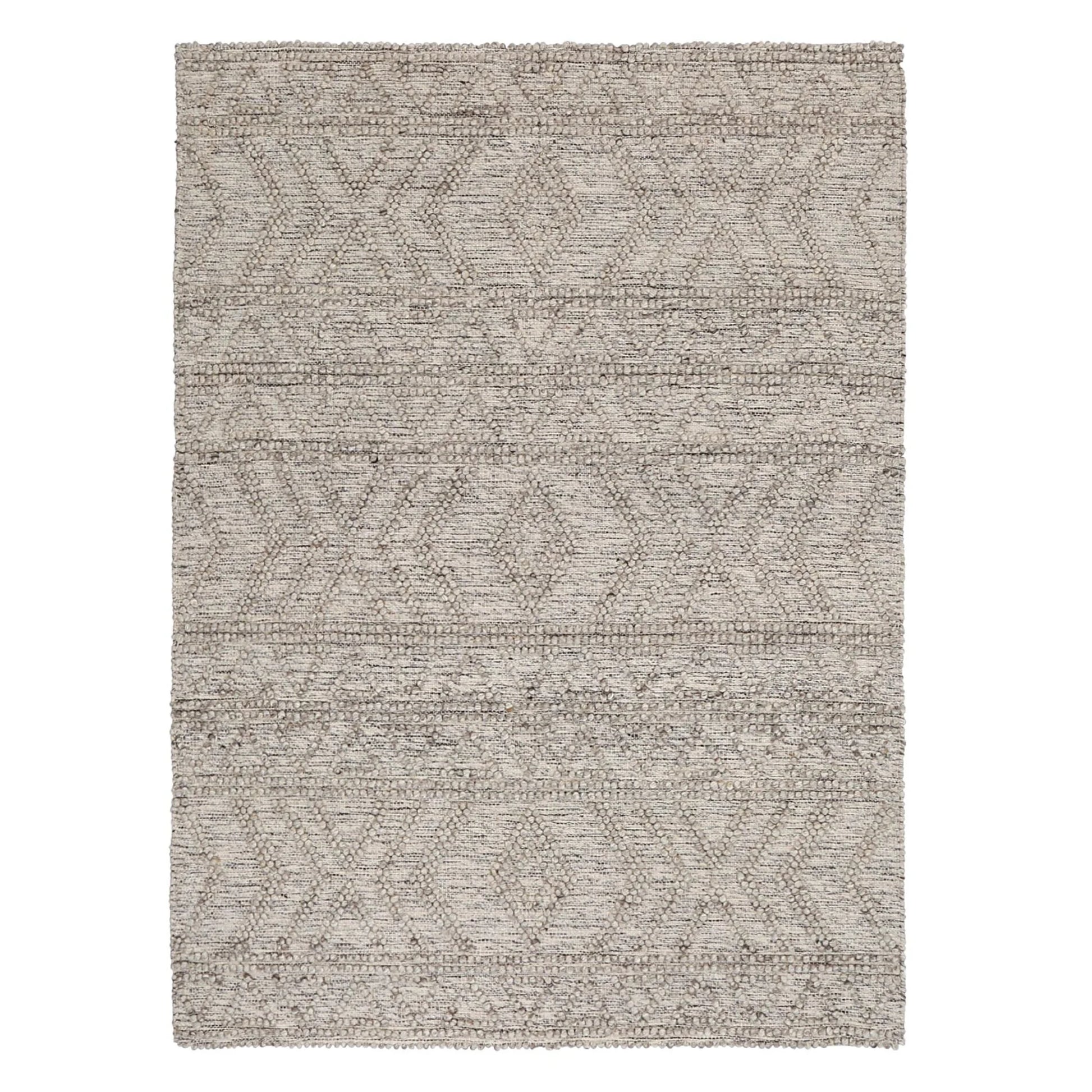 DreamWeaver Wave Scandinavian Lattice Rug, Lattice Ash