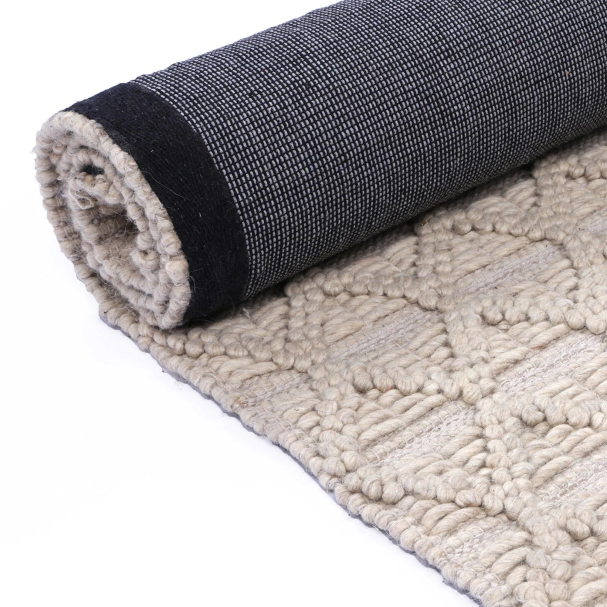 DreamWeaver Wave Scandinavian Mosaic Rug, Mosaic Natural