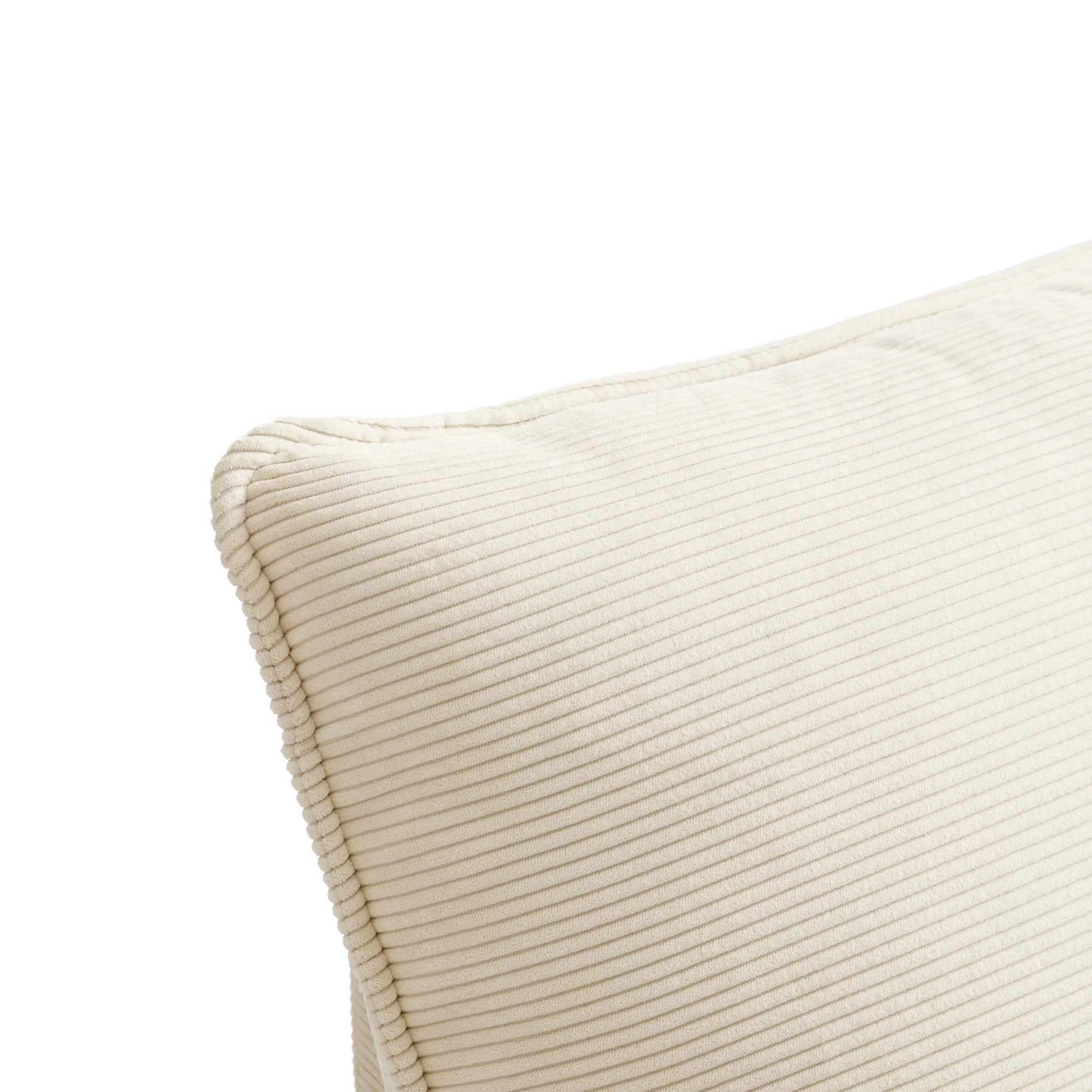 Linspire Moss 2-Seater Sofa, Neutral White & Natural Wood