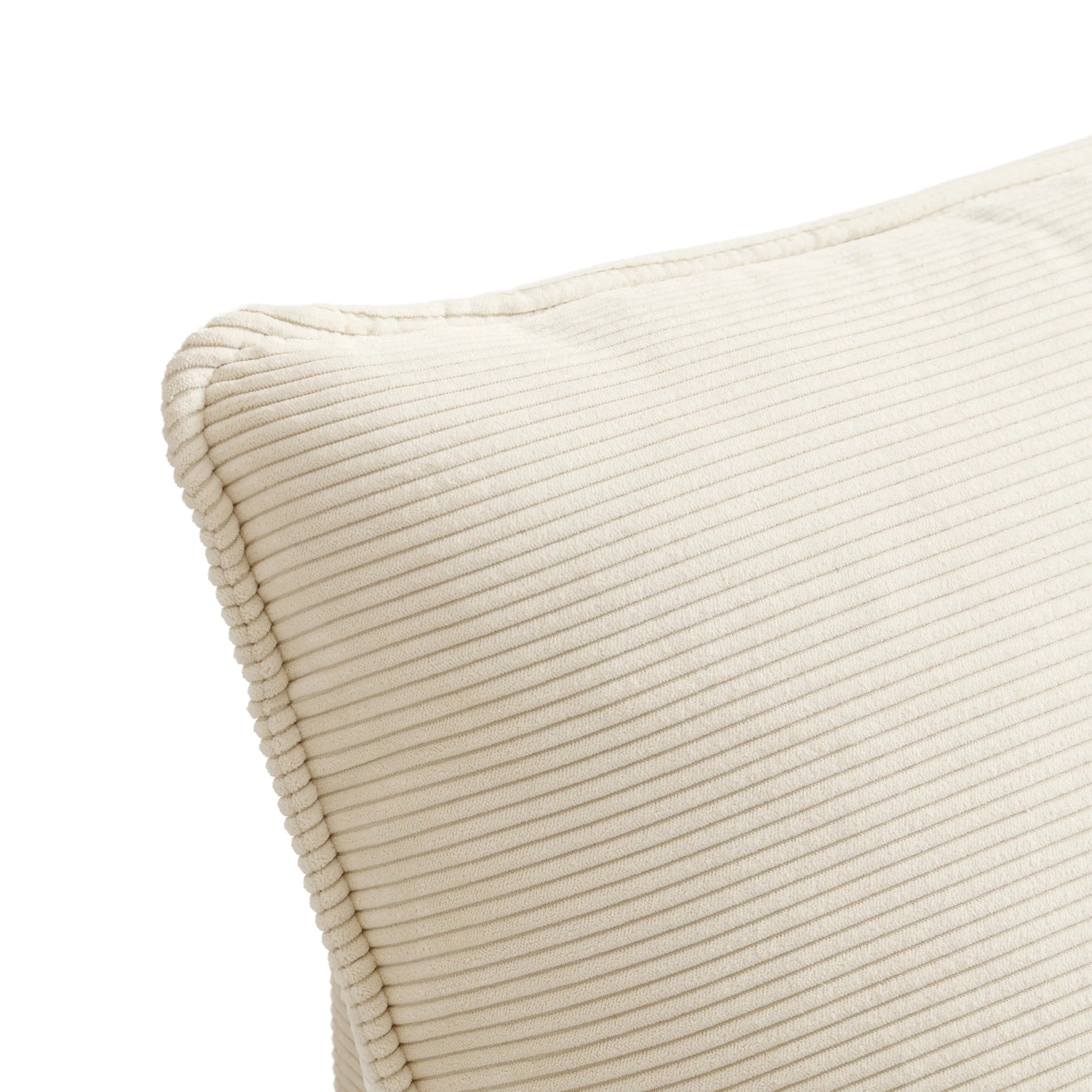 Linspire Moss 3-Seater Sofa, Neutral White & Natural Wood