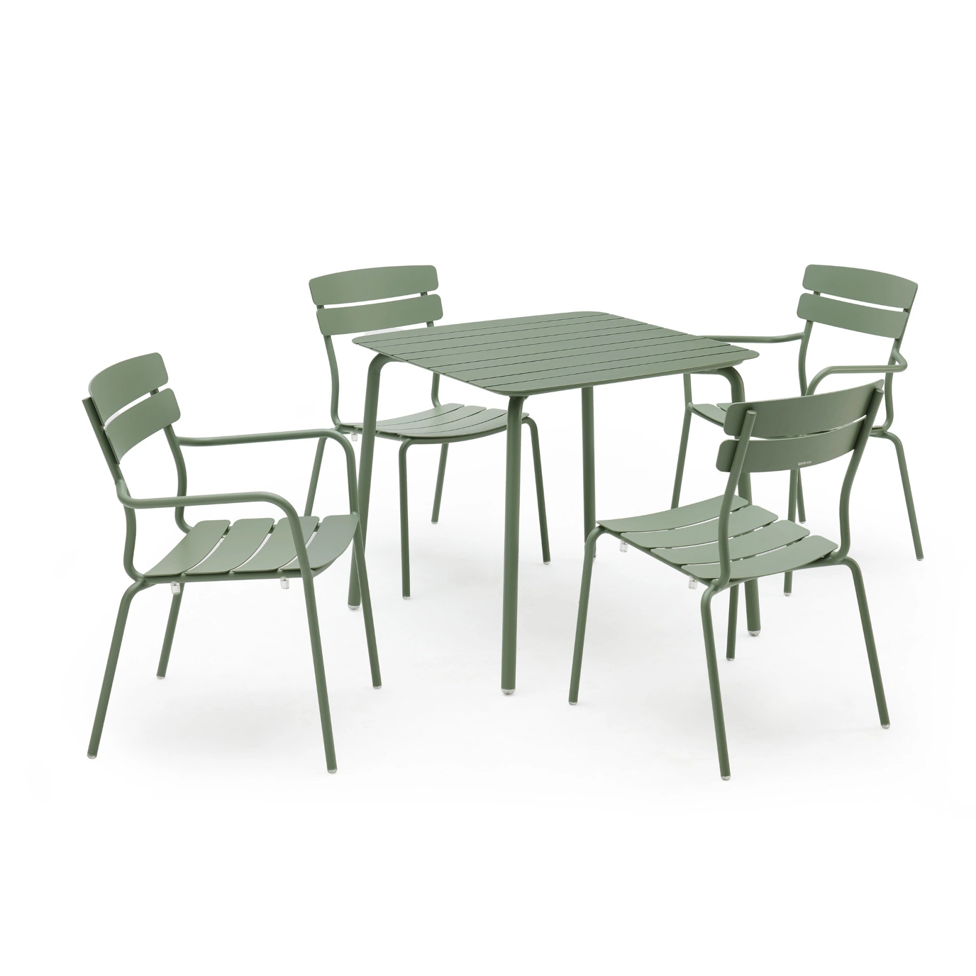 Wellmax Verano Outdoor Aluminium Square Dining Table, Green
