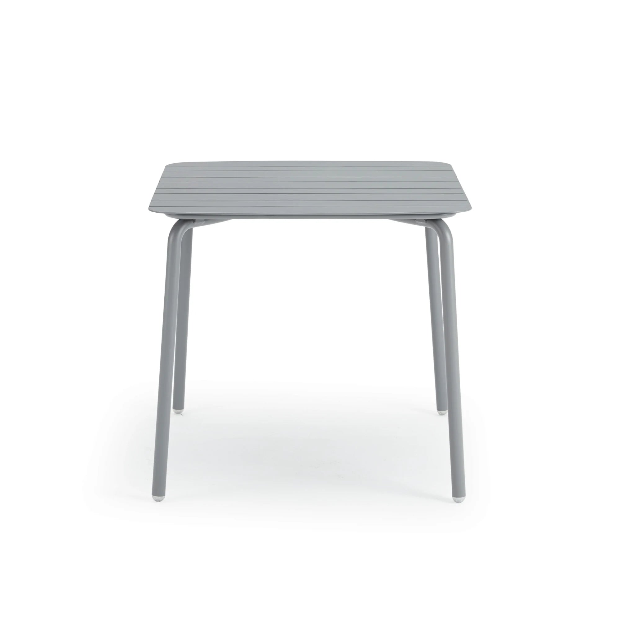 Wellmax Verano Outdoor Aluminium Square Dining Table Set with 2 Armchairs + 2 Chairs, Grey