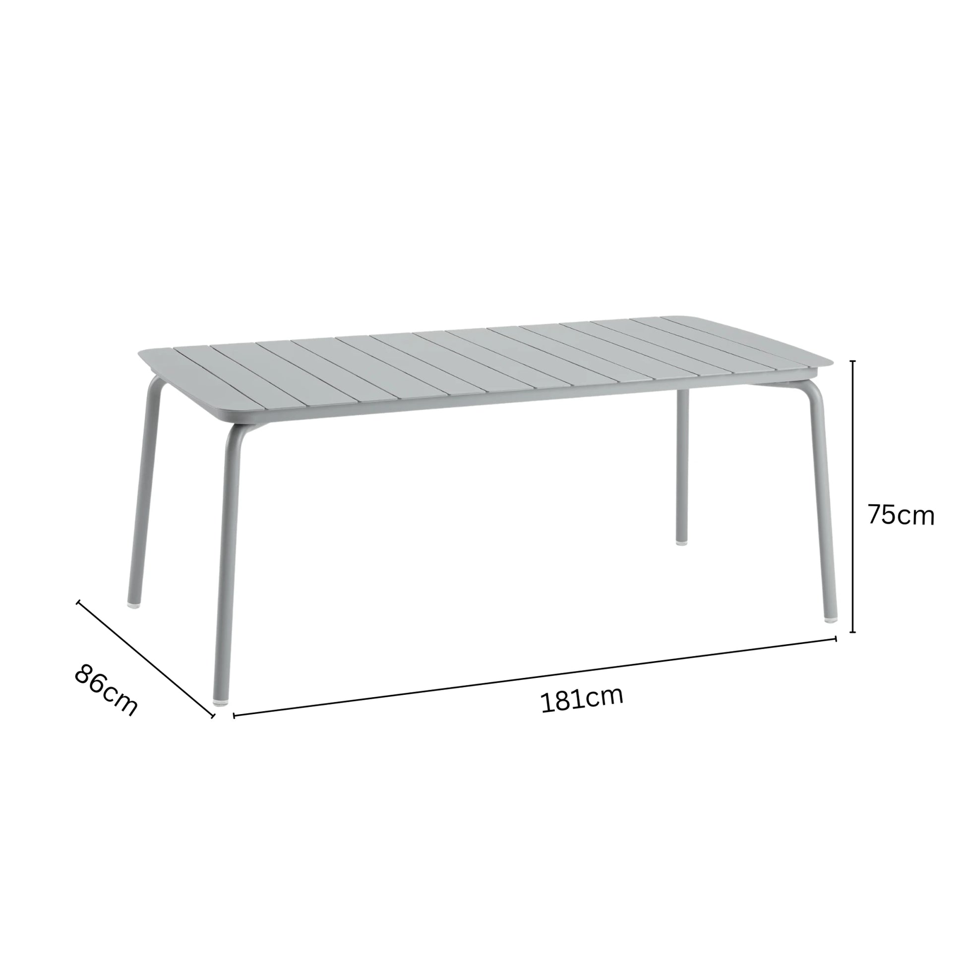 Wellmax Verano Outdoor Aluminium Rectangle Dining Table Set with 4 Chairs, Green
