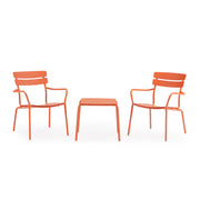 Wellmax Verano Balcony Aluminium Side Table and Chairs Set, Terracotta