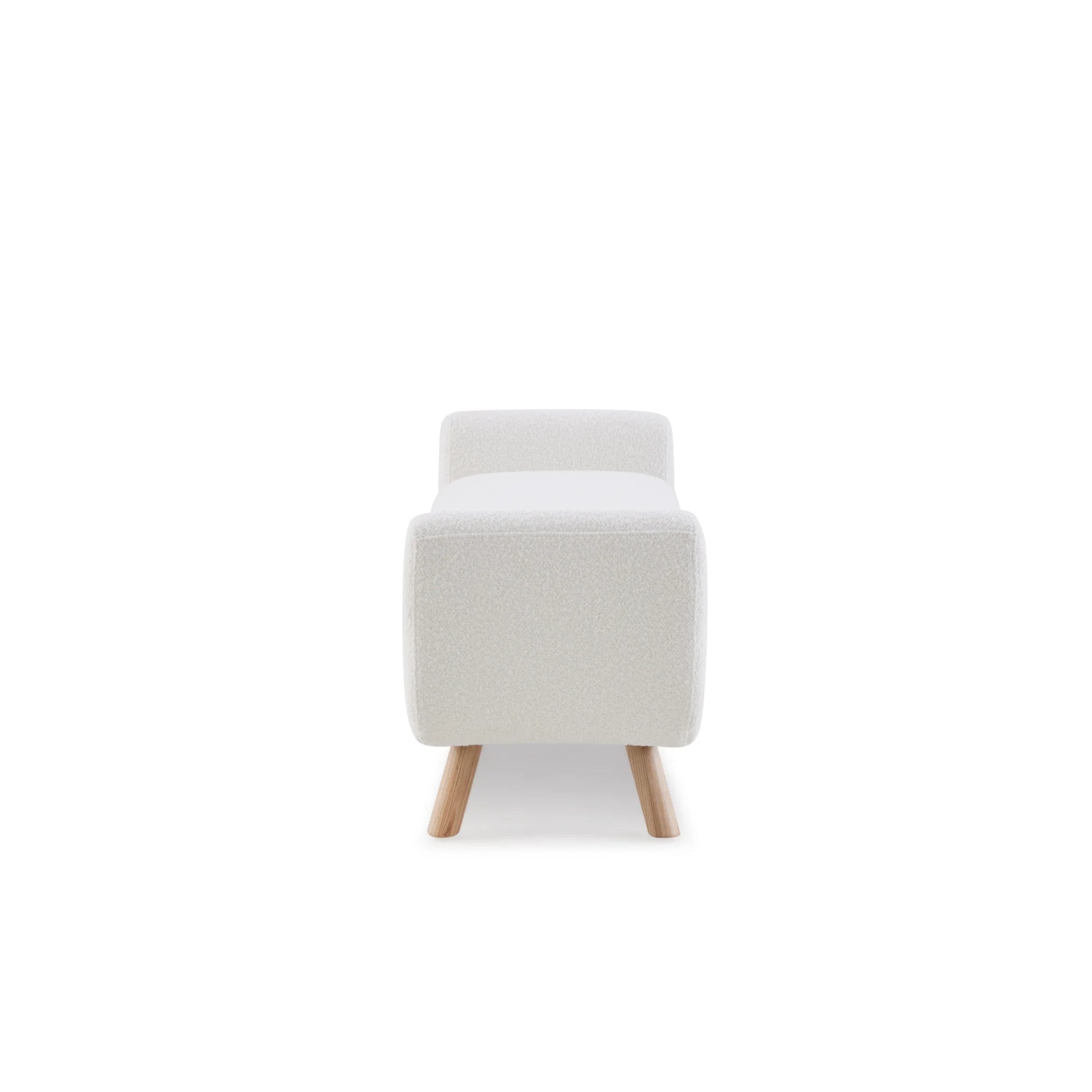 MODE Milo Boucle Bench, Chalk White