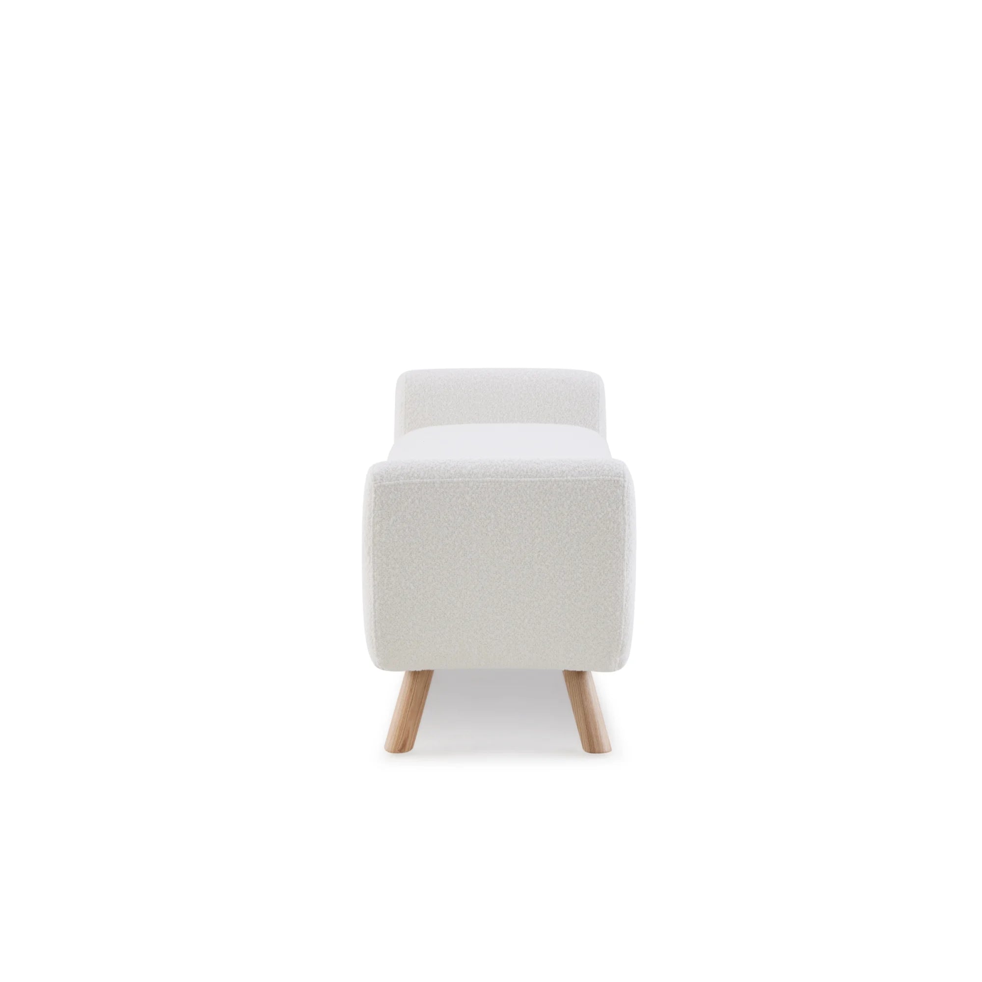 MODE Milo Boucle Bench, Chalk White