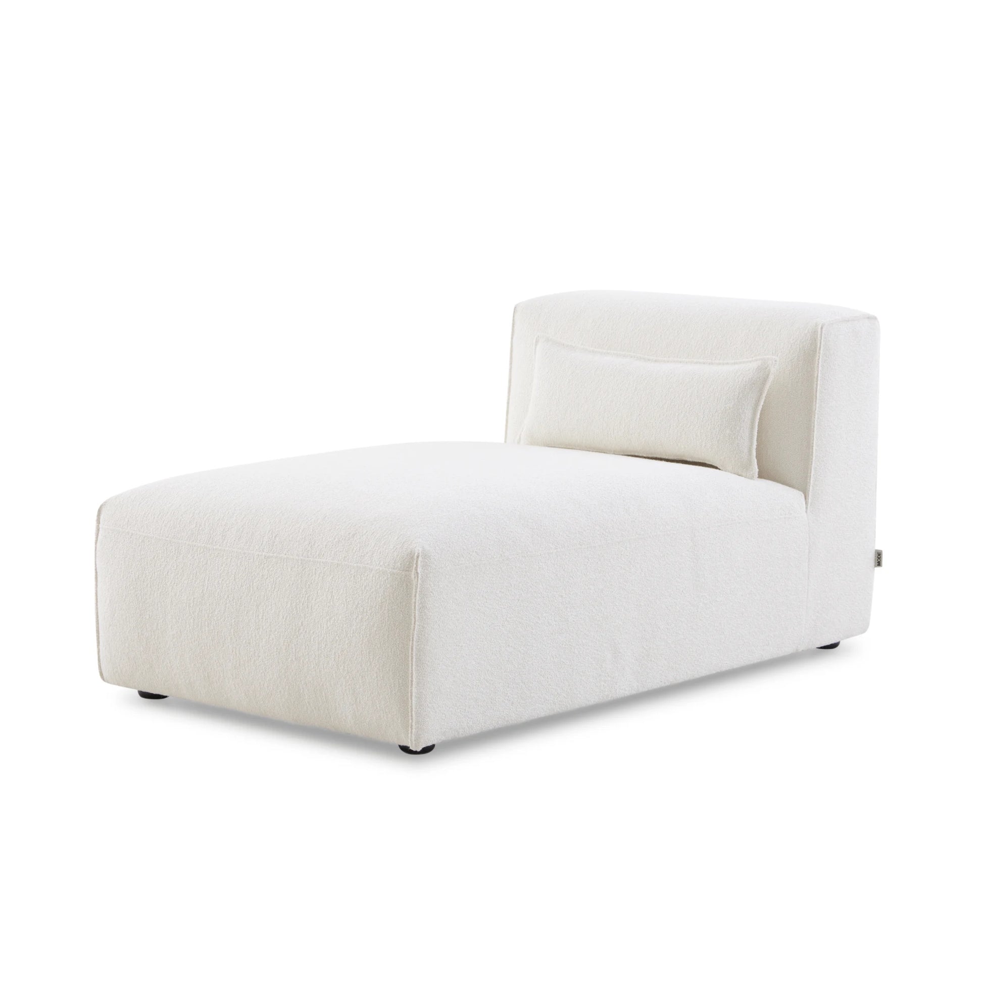 MODE Bravo Chaise Sofa Module, Boucle, Creamy White