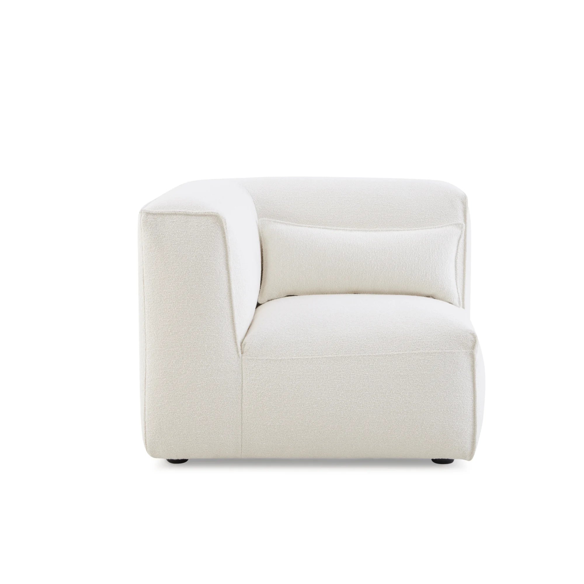 MODE Bravo Corner Sofa Module, Boucle, Creamy White