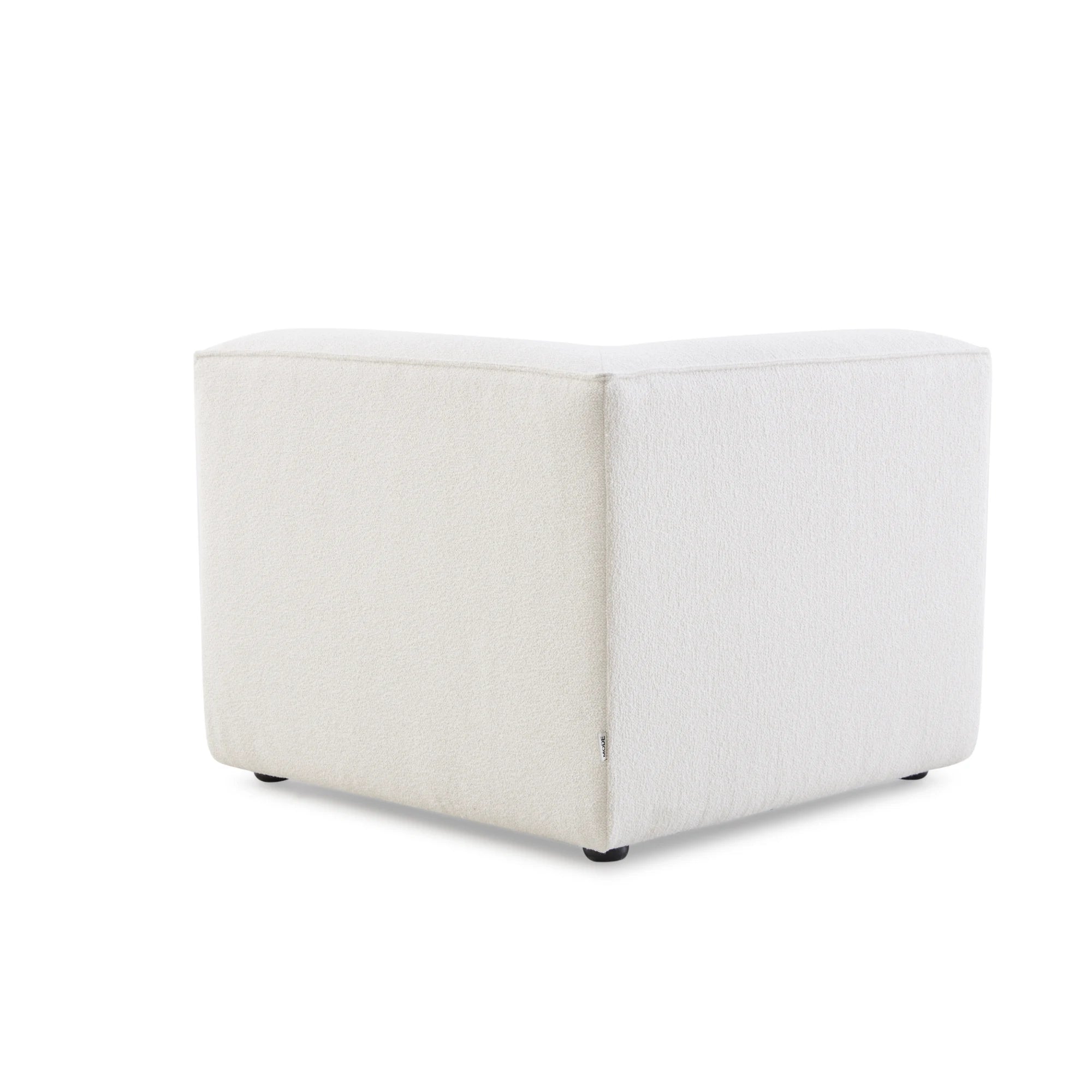 MODE Bravo Corner Sofa Module, Boucle, Creamy White